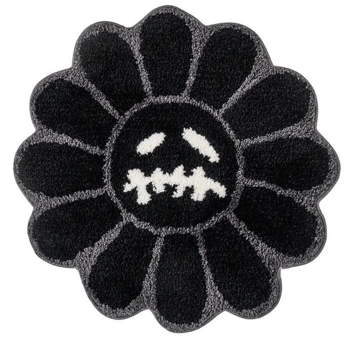 Handmade 100cm 3D Handmade Smiley Flower Art Soft Rug Size ONE SIZE - 2 Thumbnail