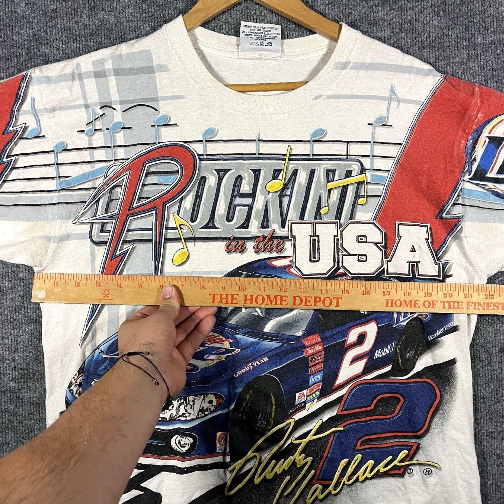 Chase Authentics VINTAGE Rusty Wallace NASCAR AOP T-Shirt Mens M 90s Miller Lite Racing WHITE Mens) Size US M / EU 48-50 / 2 - 7 Thumbnail