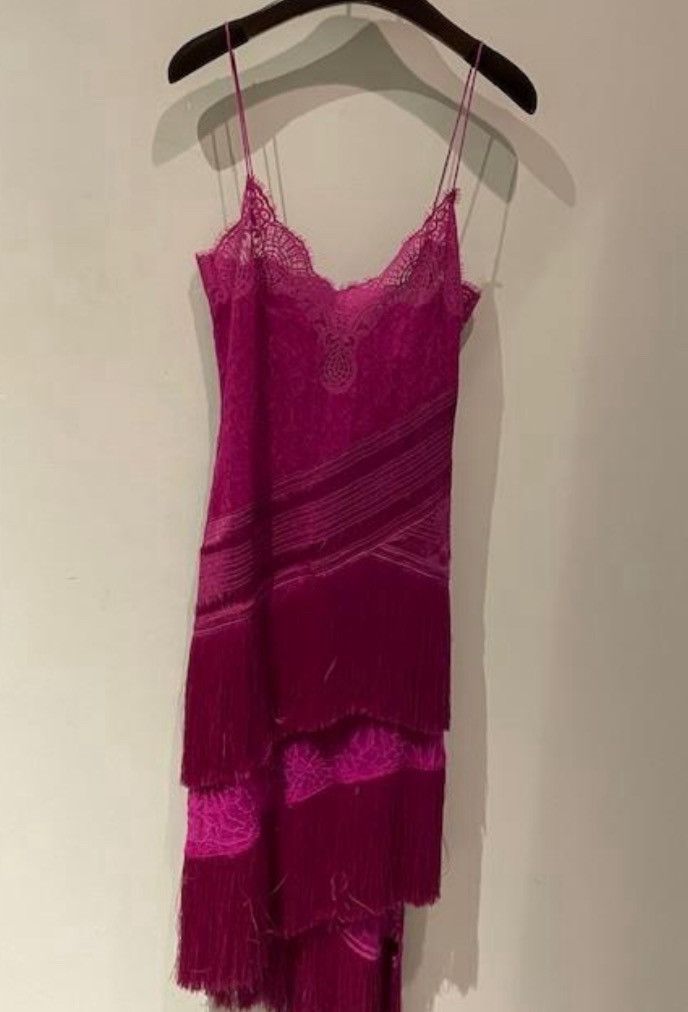 Tom Ford 🔥$6.5K VALUE 🔥Tom Ford Lace Fringe Dress in Pink Size S / US 4 / IT 40 - 2 Thumbnail