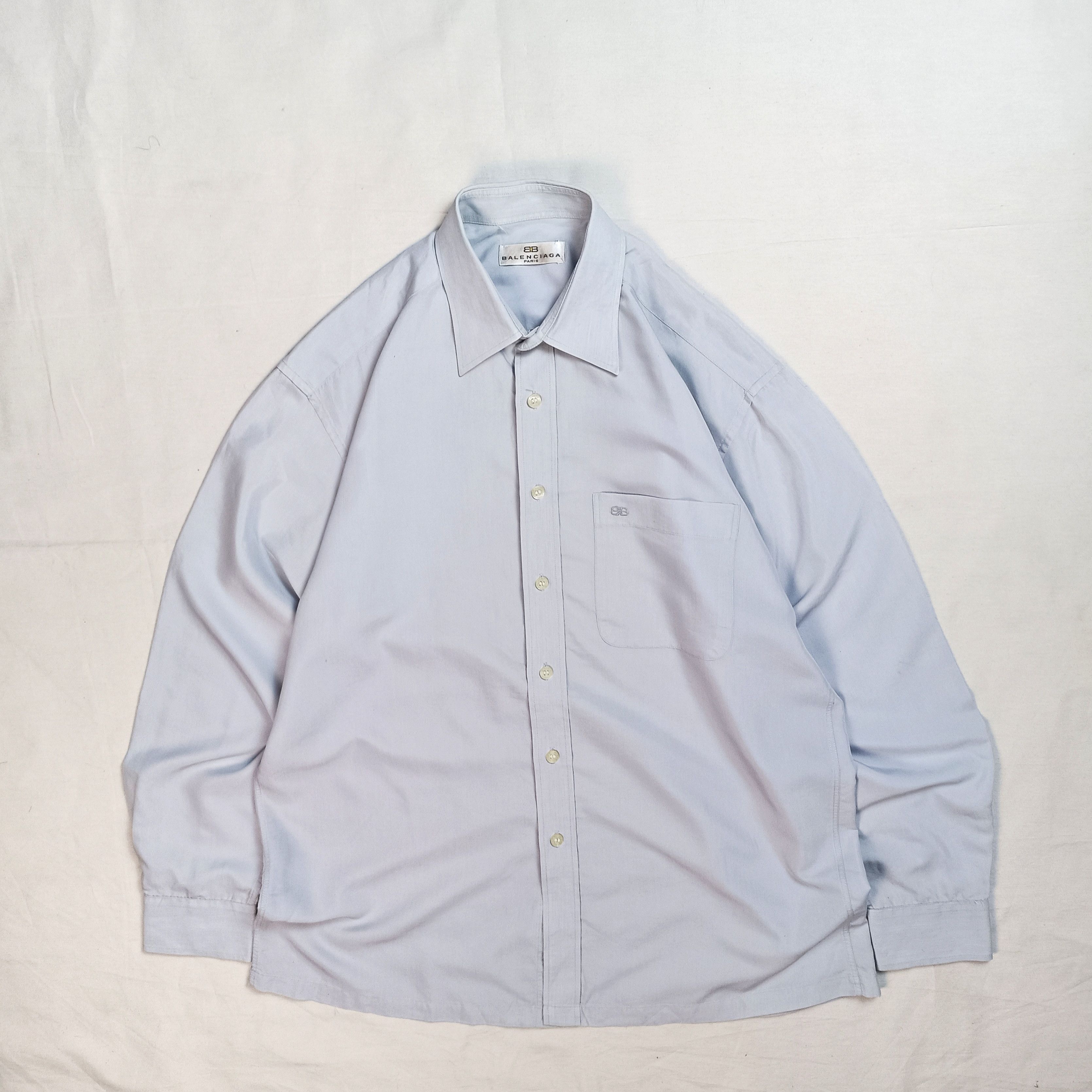 Balenciaga × Vintage 📦 Balenciaga Button Up Formal Shirt Size US L / EU 52-54 / 3 - 2 Thumbnail