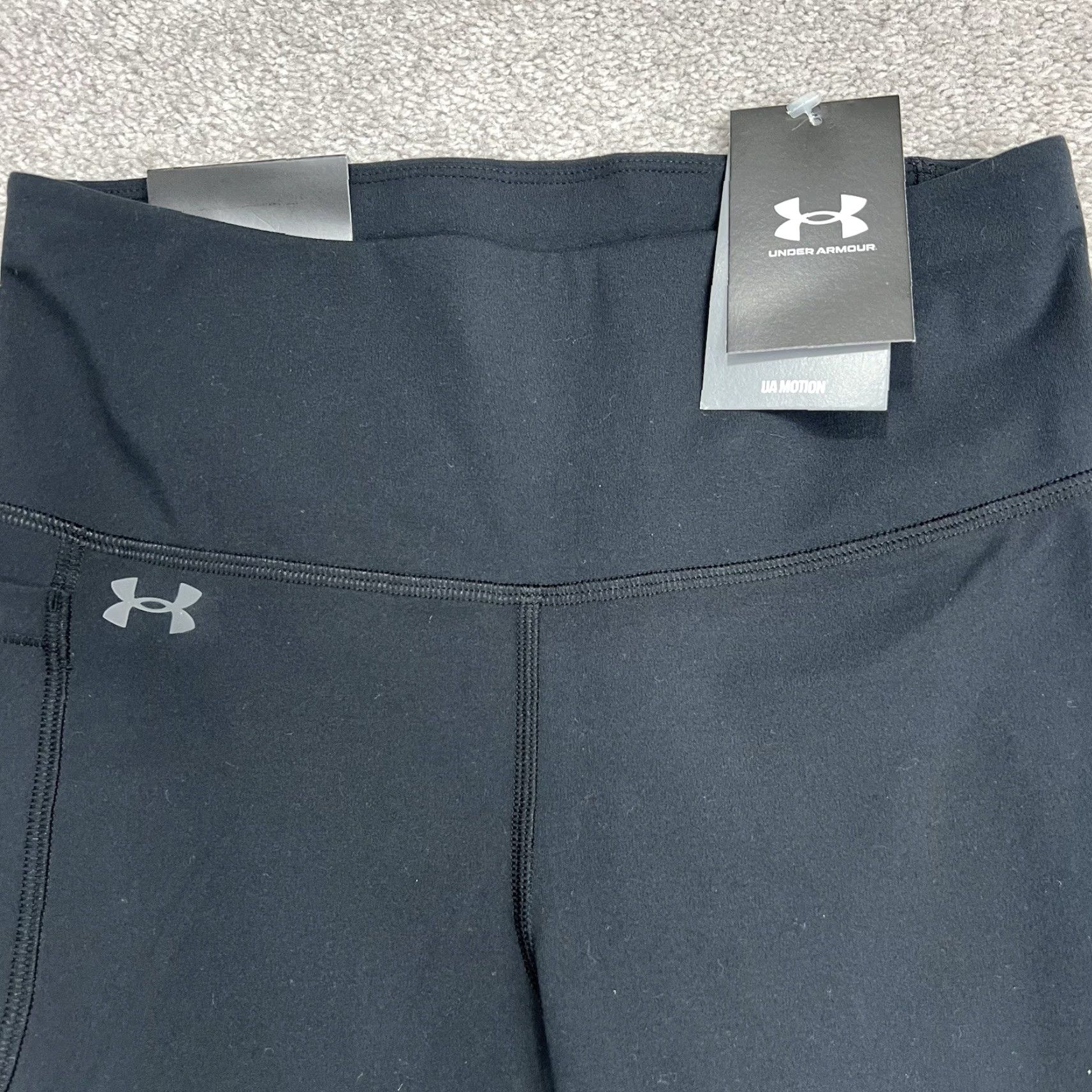 Under Armour Under Armour Leggings Motion Women's Medium Full-Length Black High Rise Run 28” Inseam NWT Size 32" / US 10 / IT 46 - 3 Thumbnail