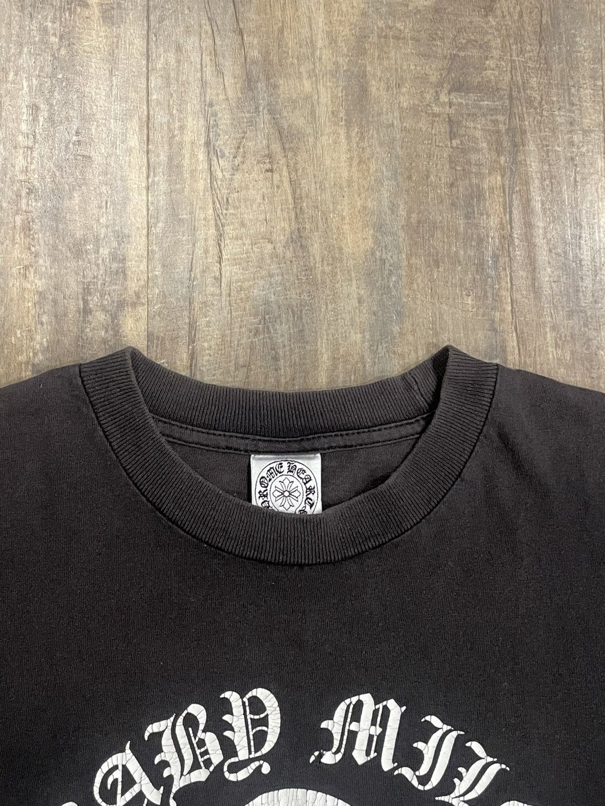 Chrome Hearts x Bape Baby Milo Scroll Logo Black Tee