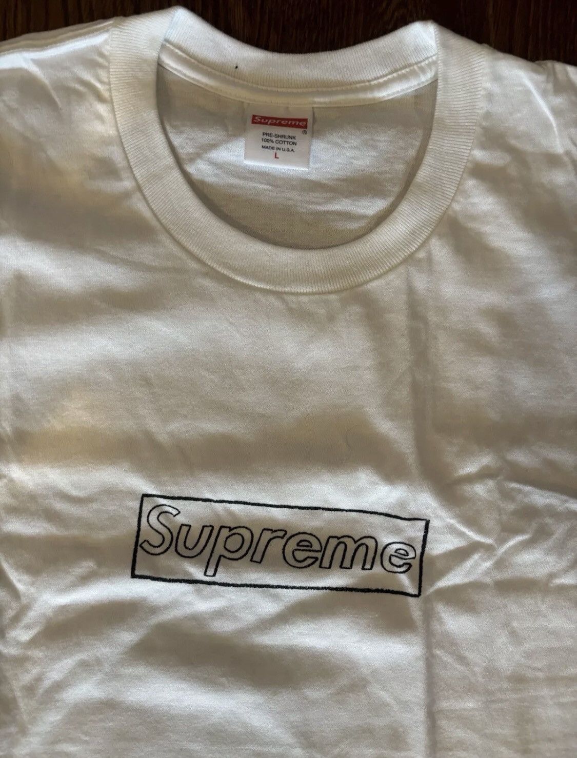 Supreme Supreme Kaws Chalk Logo White T Shirt Large Size US L / EU 52-54 / 3 - 6 Thumbnail