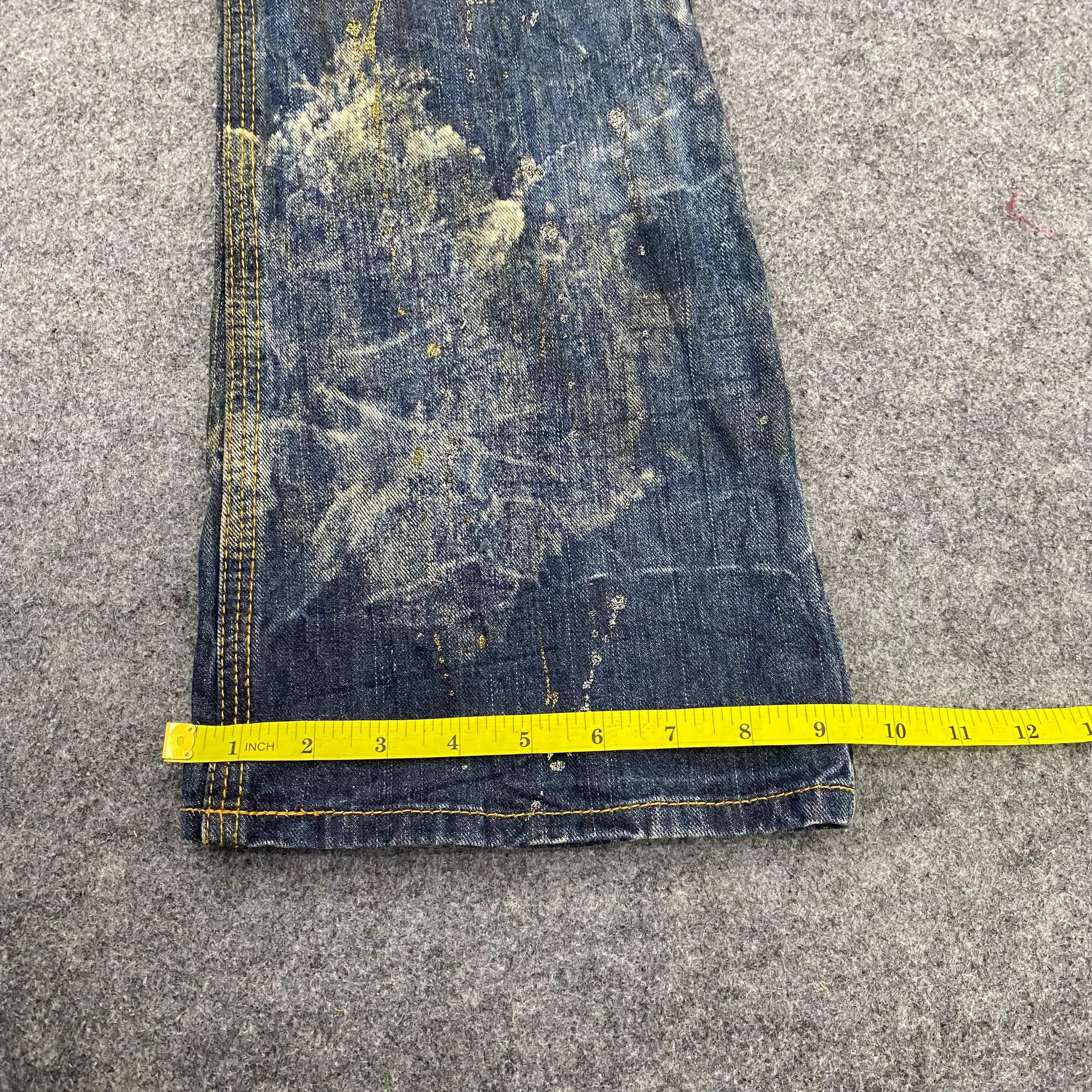 If Six Was Nine 💥Flare💥Original Jeans Punk Distressed Denim Size US 36 / EU 52 - 5 Thumbnail
