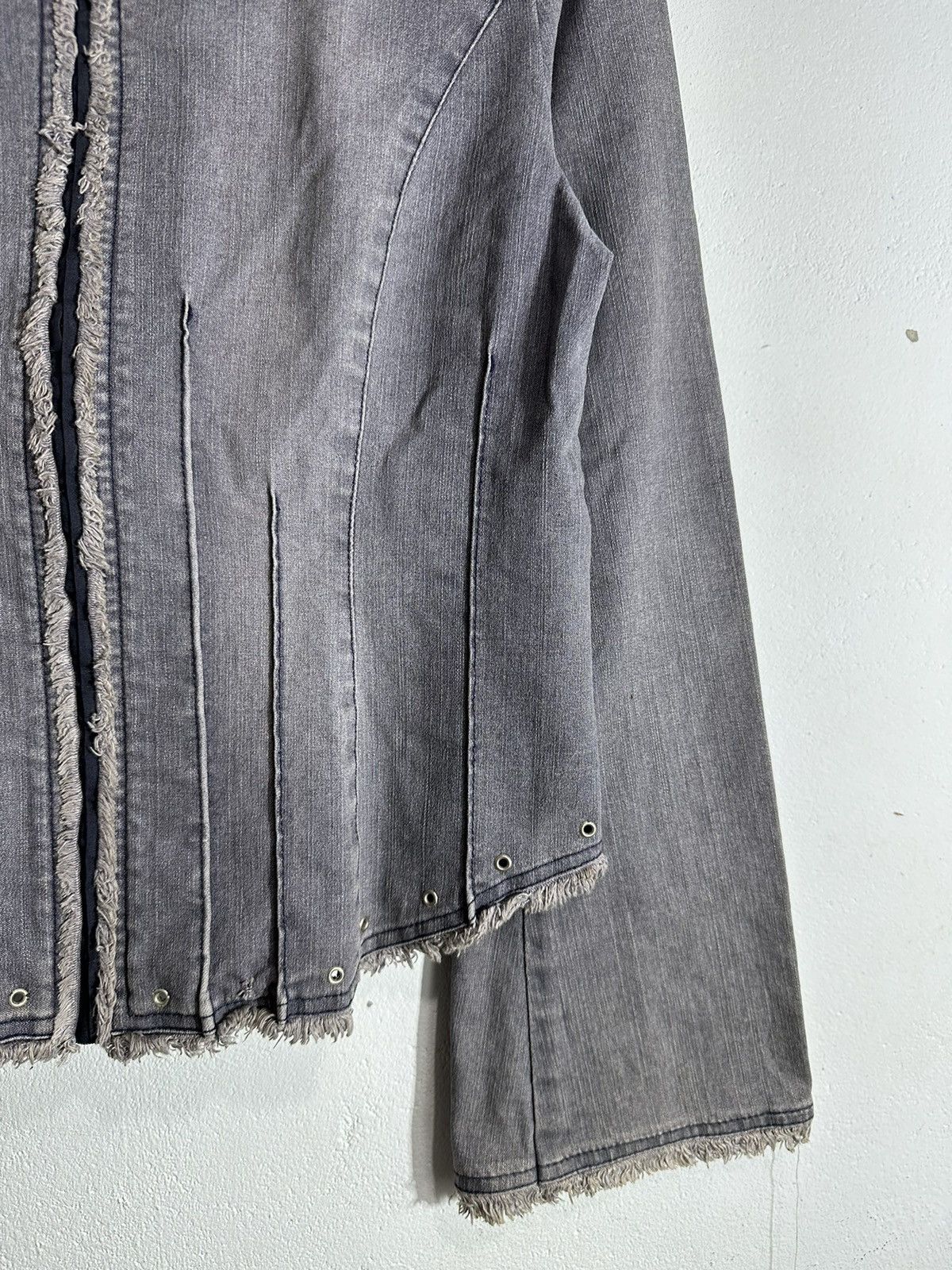 ADONISER MOHAIR CROPPED DISTRESSED JACKET FLARED SLEEVE