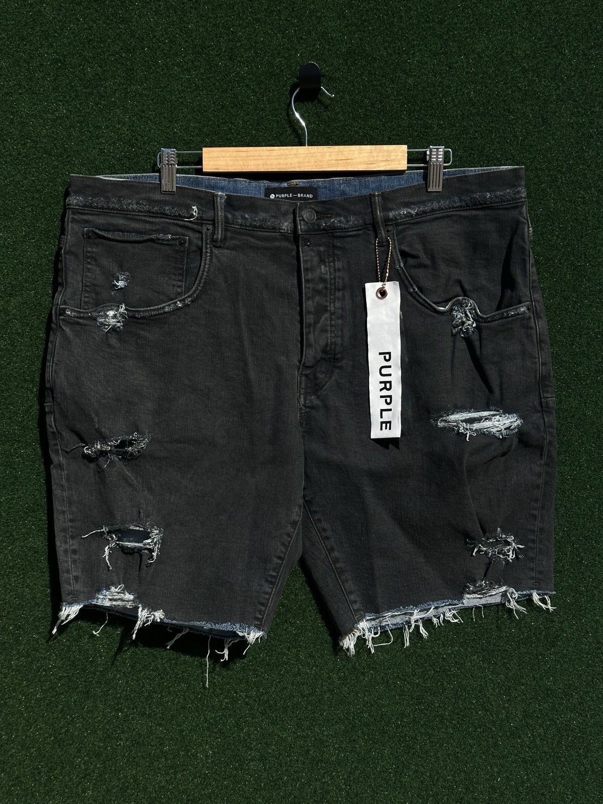 Purple Brand Purple Brand Black Shorts P020 Size US 38 / EU 54 - 1 Thumbnail