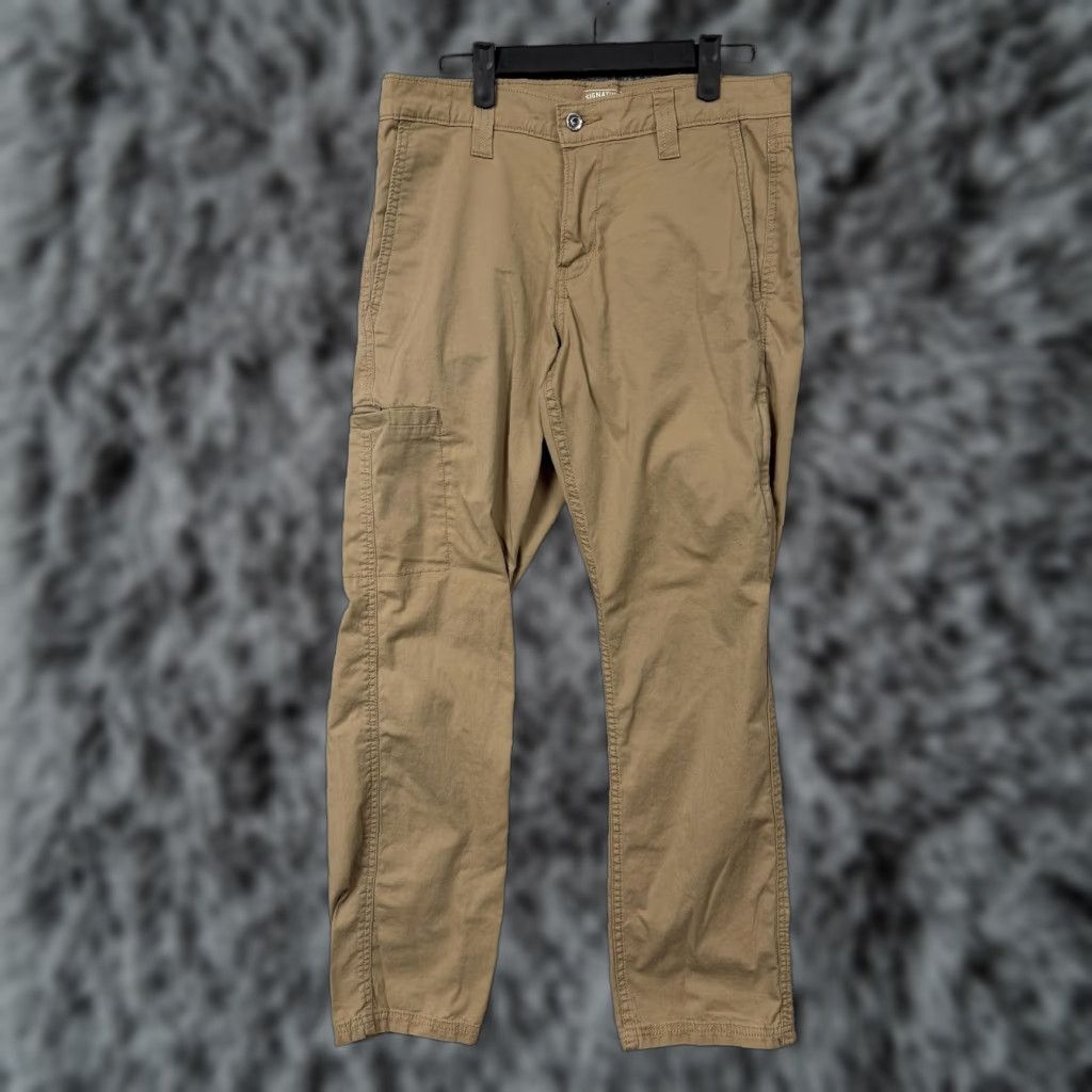 Vintage Levis Signature by Levi Strauss & Co. Gold Mens Carpenter Pants 30x27.5 Khaki Stretch Workwear Straight Leg Denim Size US 30 / EU 46 - 1 Thumbnail