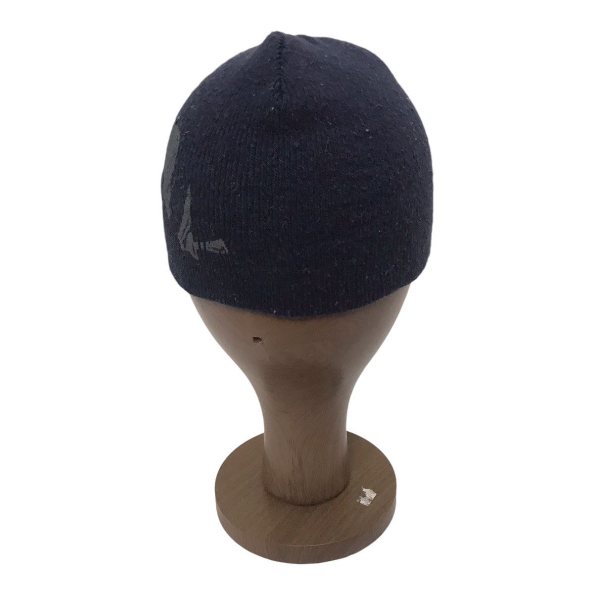 Japanese Brand Skull Distress Dark Blue Beanie Size ONE SIZE - 2 Thumbnail