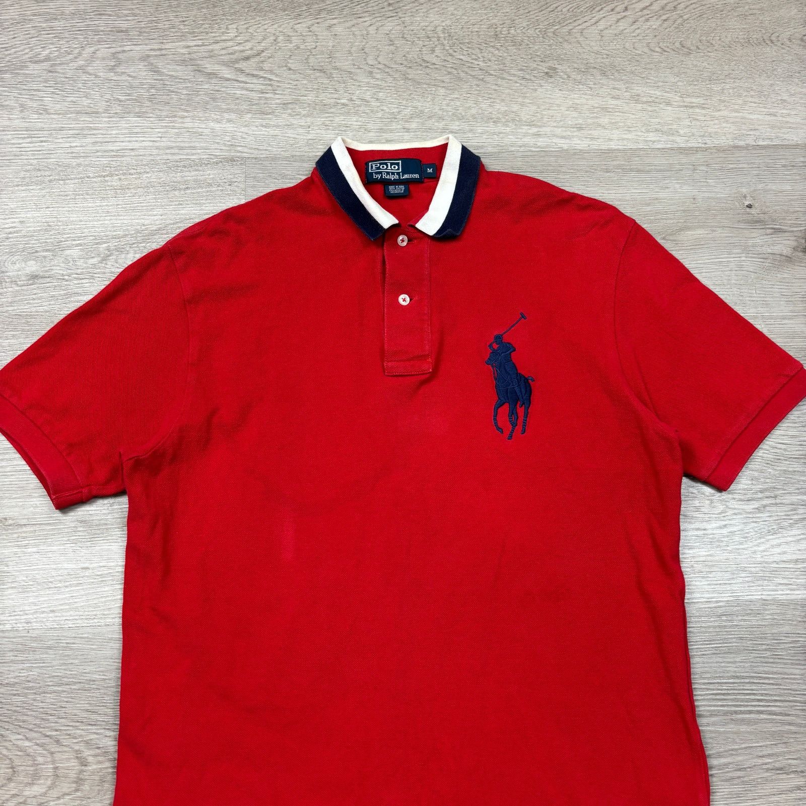 Polo Ralph Lauren × Vintage Vintage Polo Ralph Lauren Big Pony Polo Shirt Men's Medium Size US M / EU 48-50 / 2 - 2 Thumbnail