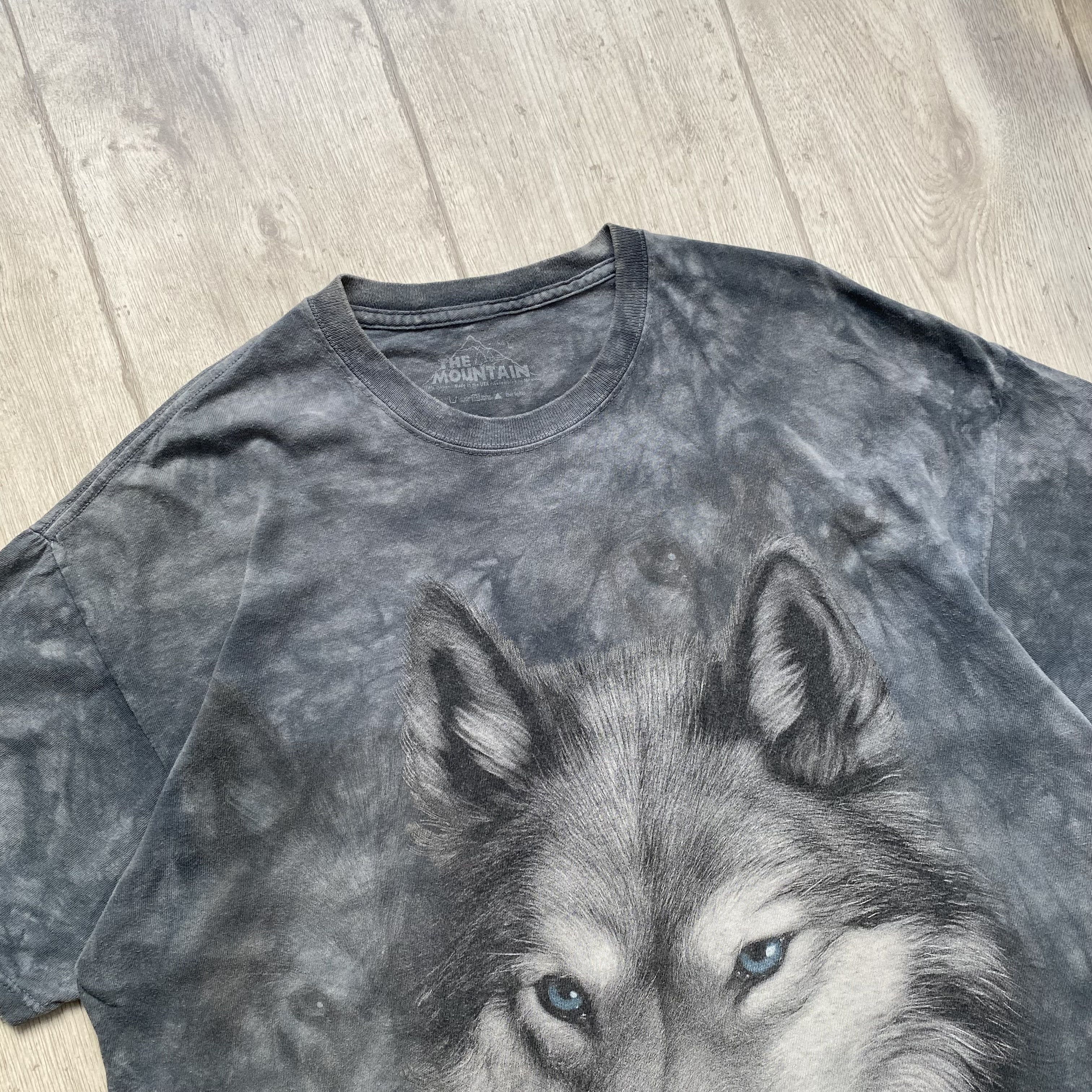 The Mountain 🐺 Vintage 95s The Mountains Wolf Tee MADE IN USA Wolves Size US L / EU 52-54 / 3 - 2 Thumbnail