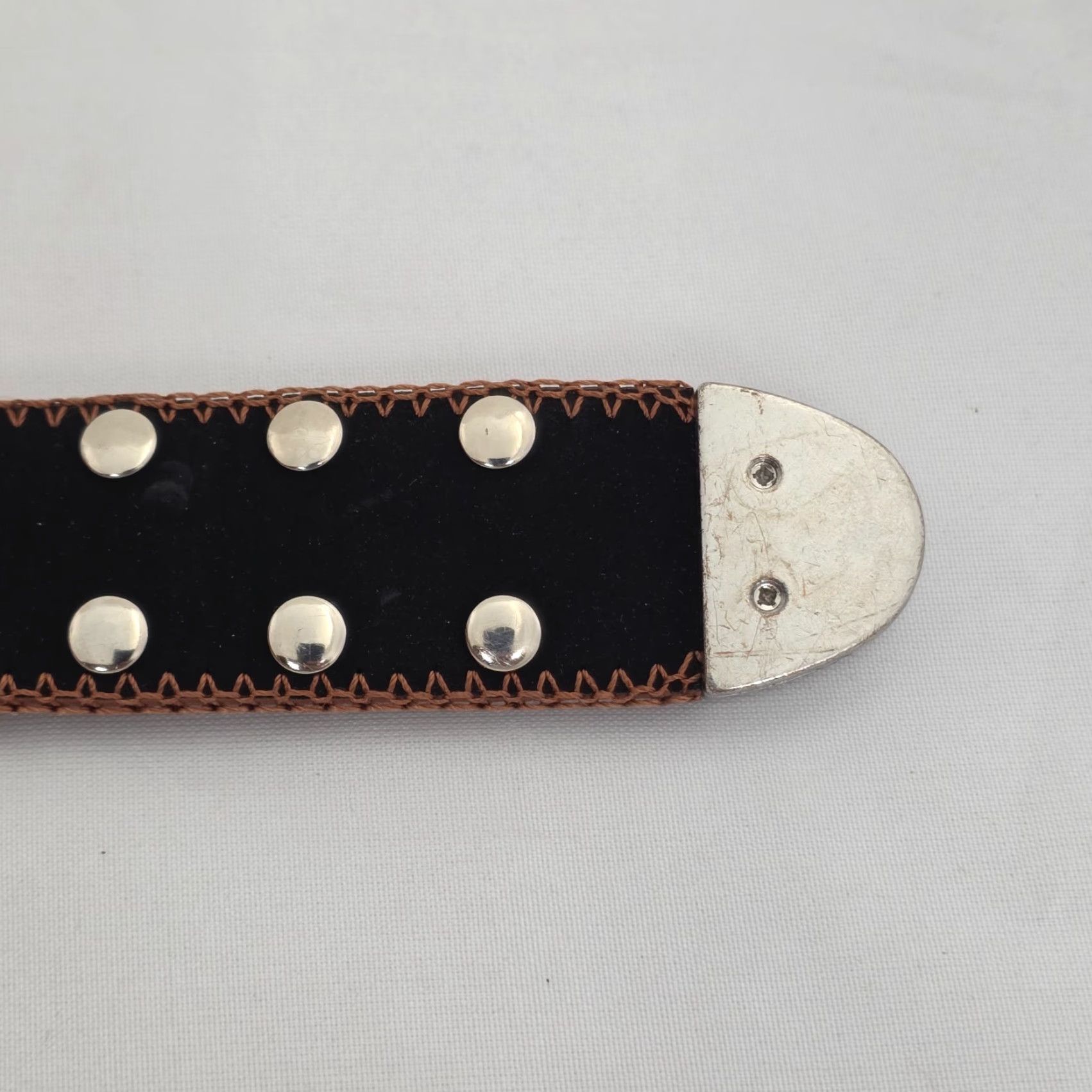 Vintage VINTAGE Unbranded Womens Western Belt W/Rhinestone Hearts & Bling Ostrich Print 28 Cowgirl Size ONE SIZE - 7 Thumbnail
