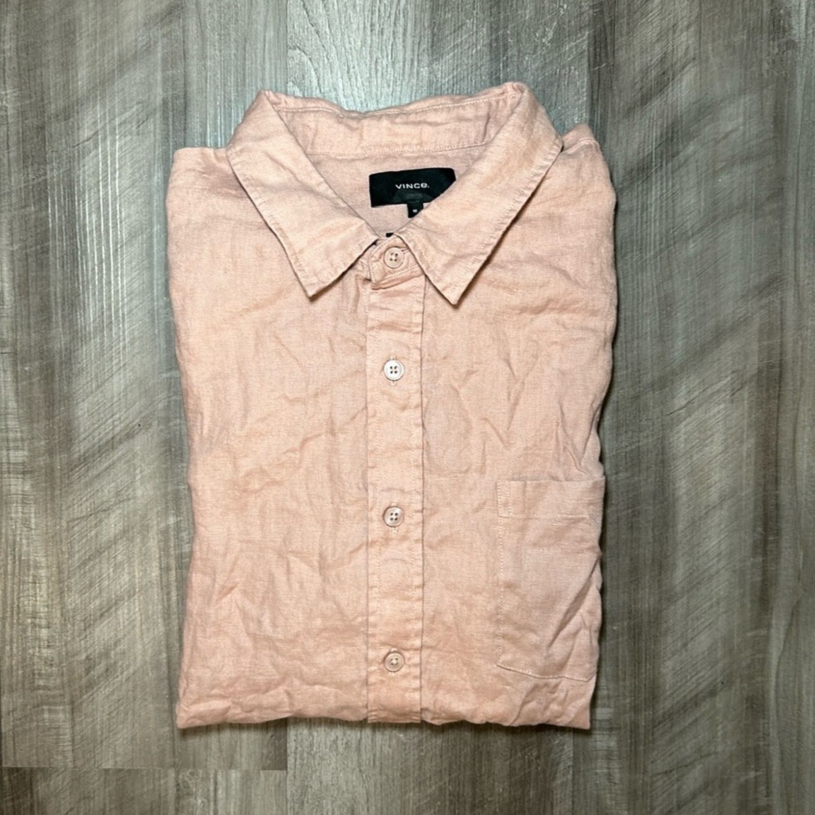 Vince Vince Linen Short Sleeve Button Down - Medium Size US M / EU 48-50 / 2 - 1 Thumbnail