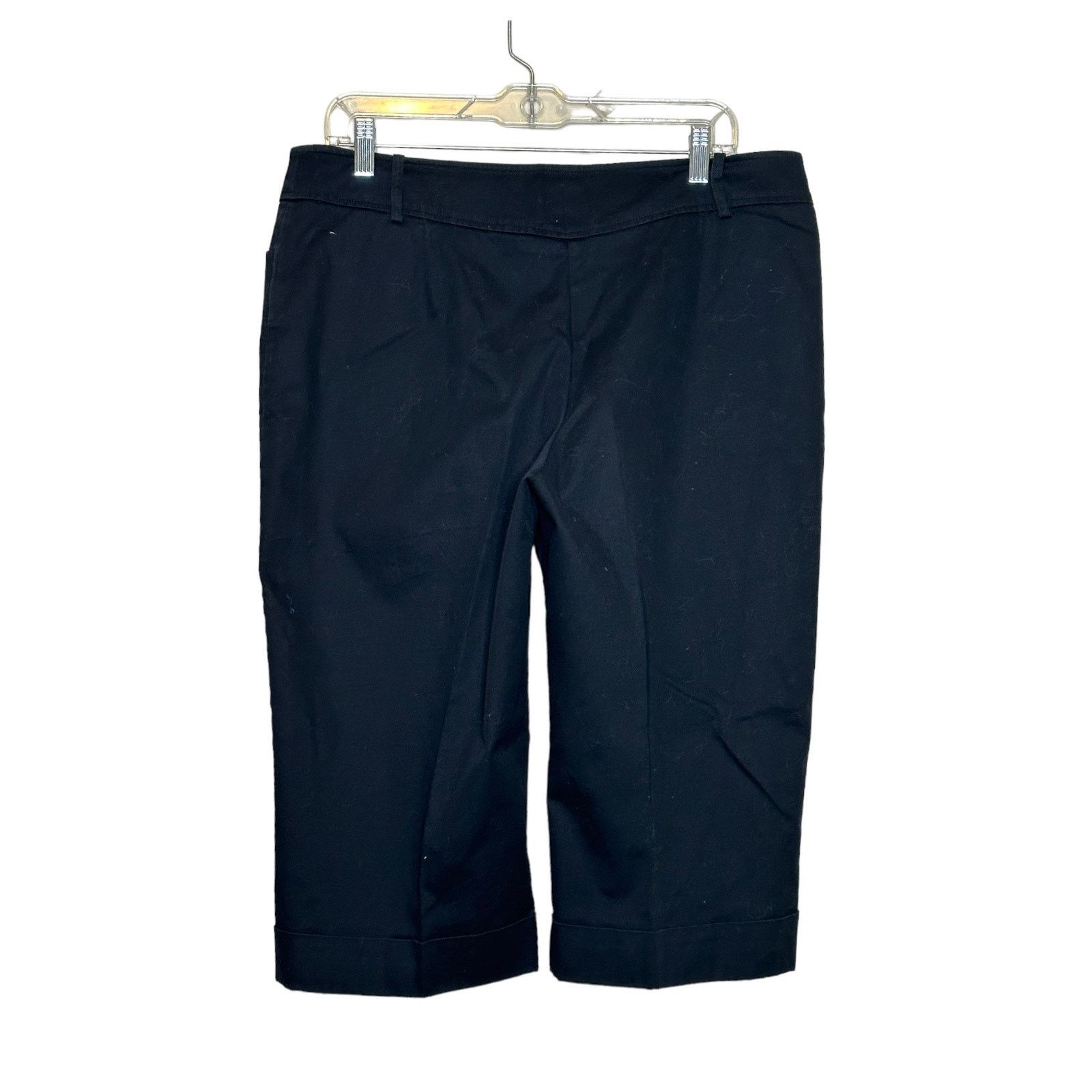 Worthington Worthington black straight legs capri shorts size 14 Size 36" / US 14 / IT 50 - 2 Thumbnail