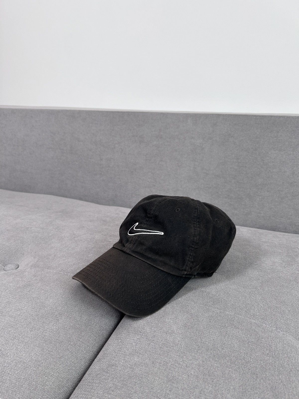 Nike × Vintage Vintage Faded Distressed Nike Swoosh Y2K Hat Cap Size ONE SIZE - 1 Thumbnail