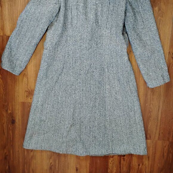 Other Vintage Herringbone Wool Pea Coat Jacket USA Size XL / US 12-14 / IT 48-50 - 5 Thumbnail