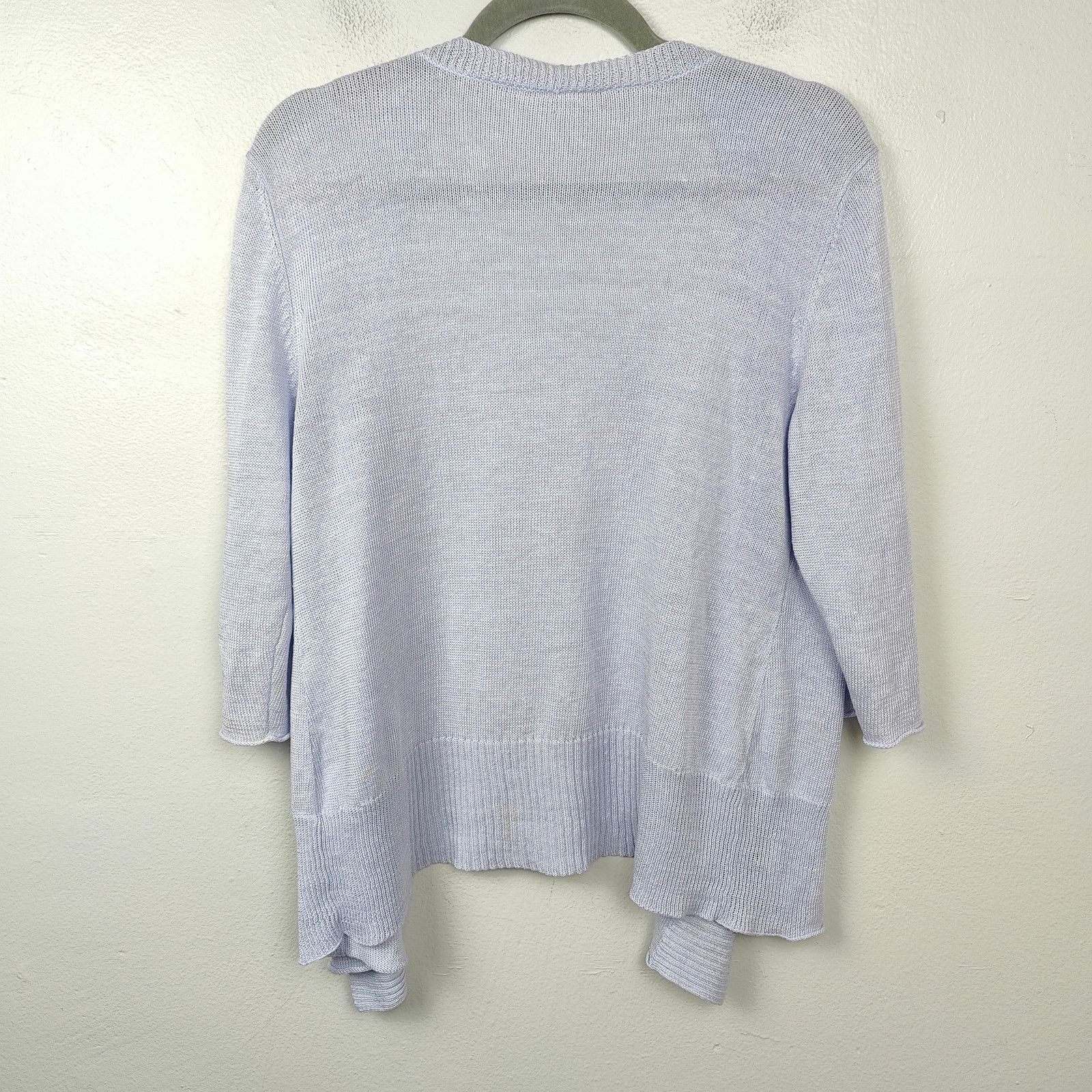 Eileen Fisher Eileen Fisher Cardigan Sweater Womens Large Petite Lavender Size L / US 10 / IT 46 - 5 Thumbnail