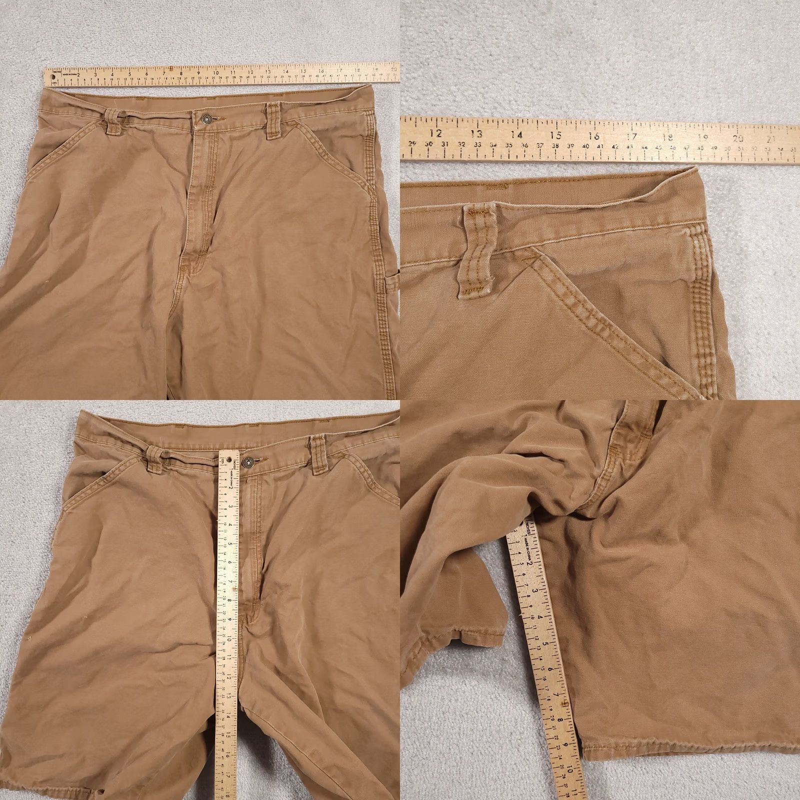 Wrangler Wrangler Shorts Mens 38 Dark Khaki Carpenter Utility Work Pockets Hammer Loop Size US 36 / EU 52 - 8 Thumbnail
