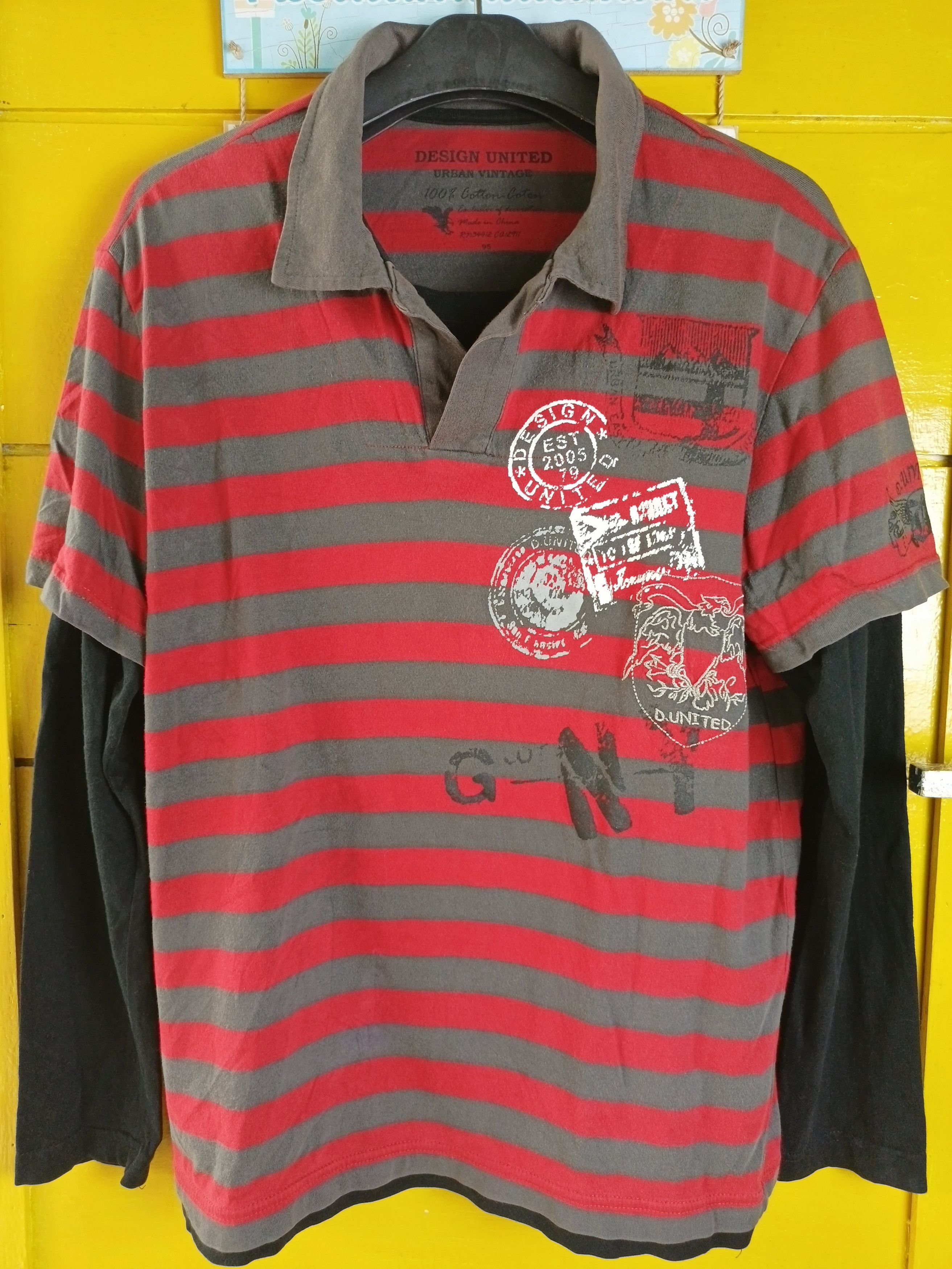 If Six Was Nine × Japanese Brand Design United Double Layers Long Sleeve Stripe Size US L / EU 52-54 / 3 - 12 Thumbnail