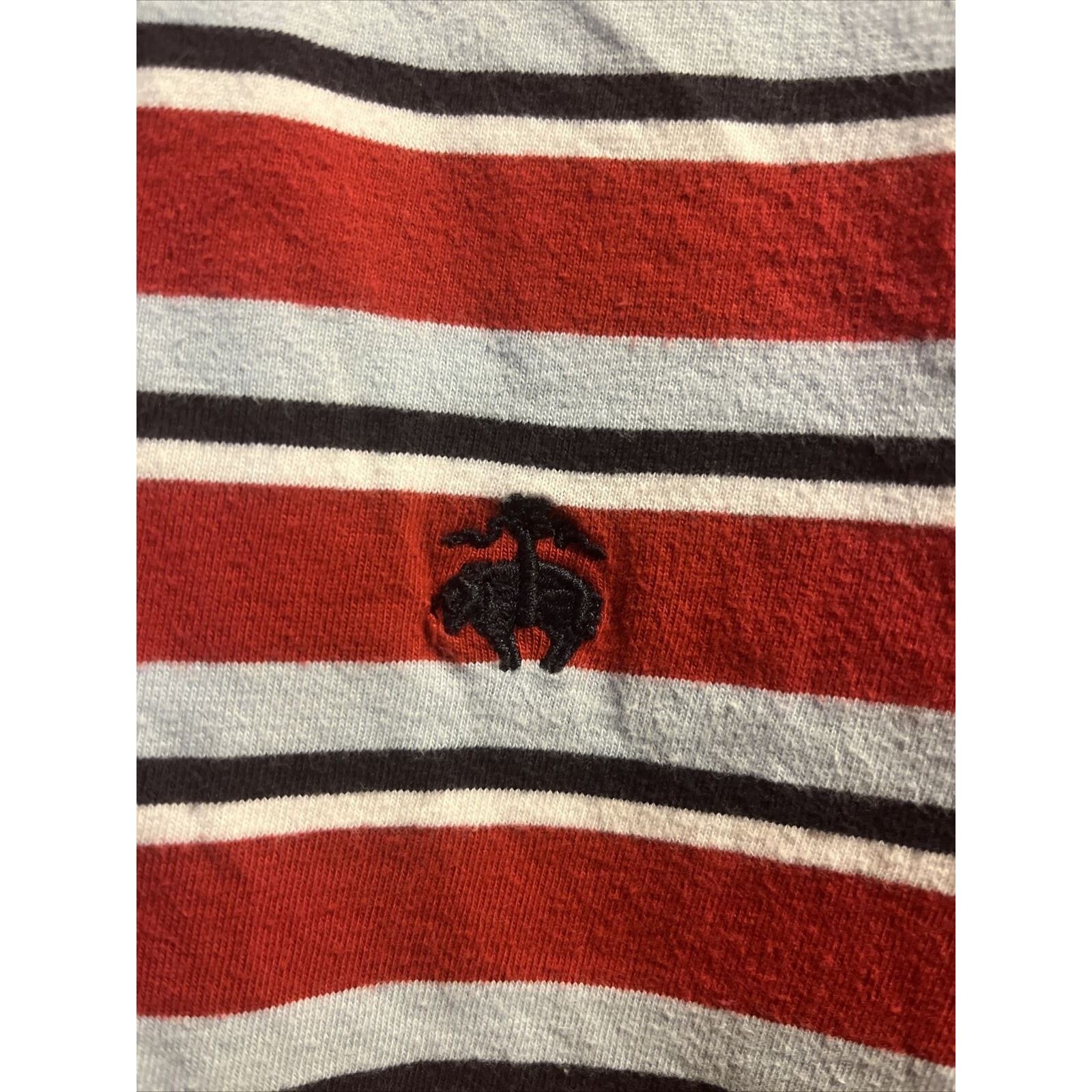 Brooks Brothers Brooks Brothers Mens XL Red Striped Button Cotton Polo Shirt Size US XL / EU 56 / 4 - 3 Thumbnail