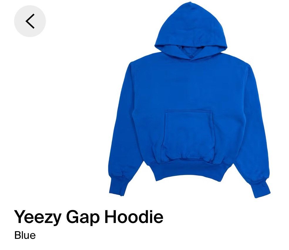 Balenciaga × Gap × Yeezy Yeezy Gap Double Layered Blue Hoodie NWT Size US S / EU 44-46 / 1 - 1 Thumbnail