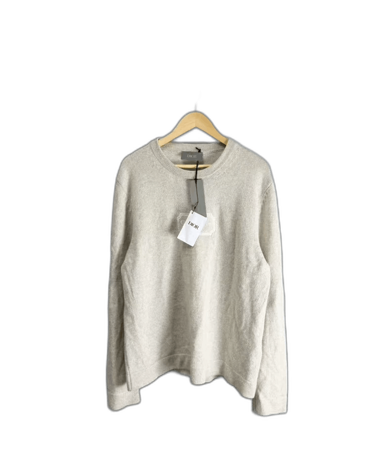 Dior Dior Beige Embroidered Cashmere Sweater XL-2505 Size US XL / EU 56 / 4 - 1 Thumbnail