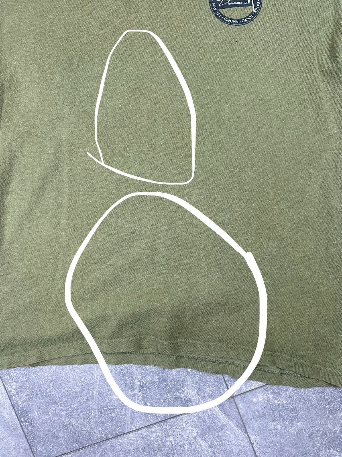 Stussy Stussy International Tour Overprint Logo Olive T-Shirt Size US M / EU 48-50 / 2 - 4 Thumbnail
