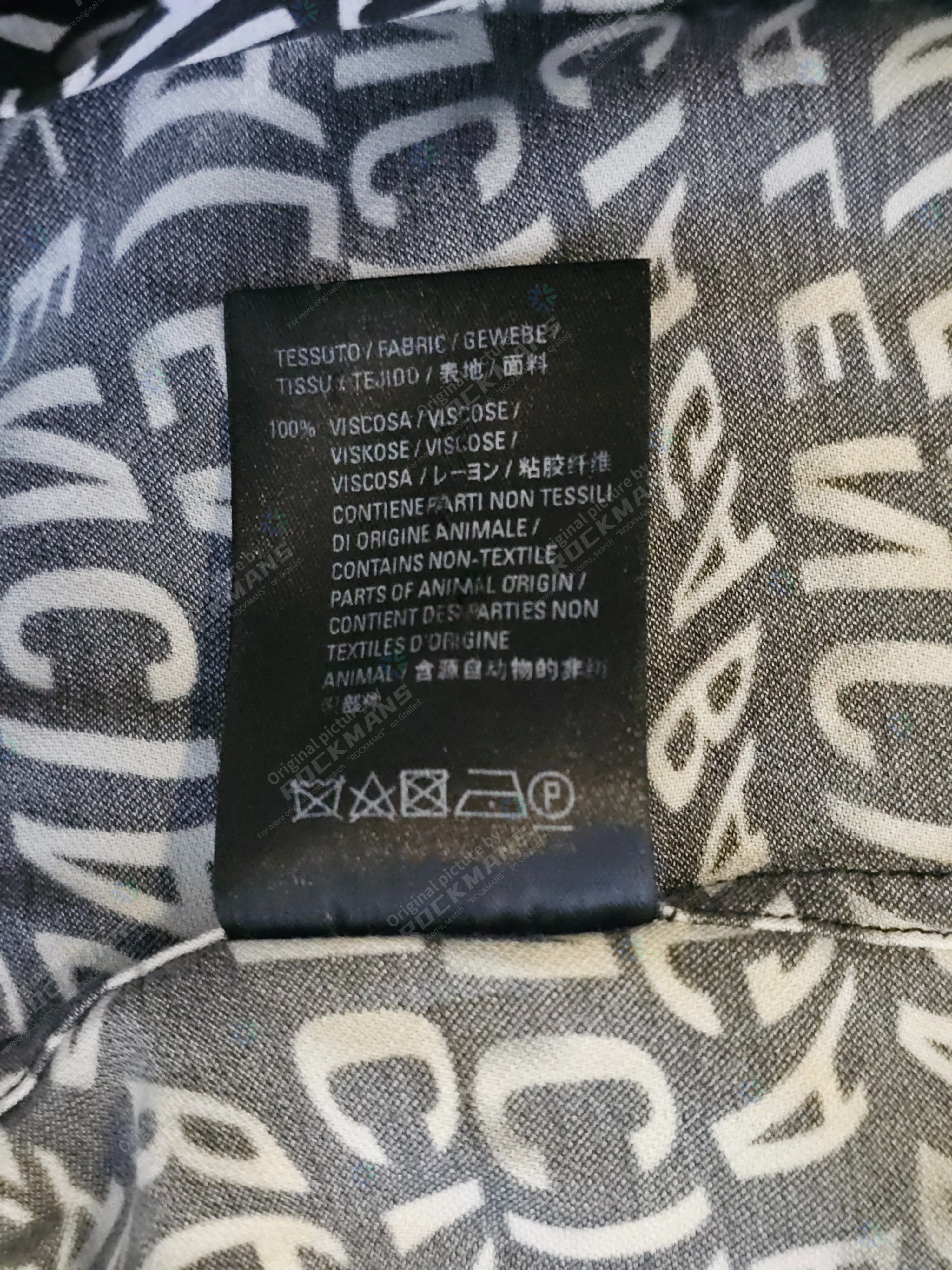Balenciaga Balenciaga Unisex Oversize Full Printed Logo Shirt Size 38 Size US L / EU 52-54 / 3 - 7 Thumbnail