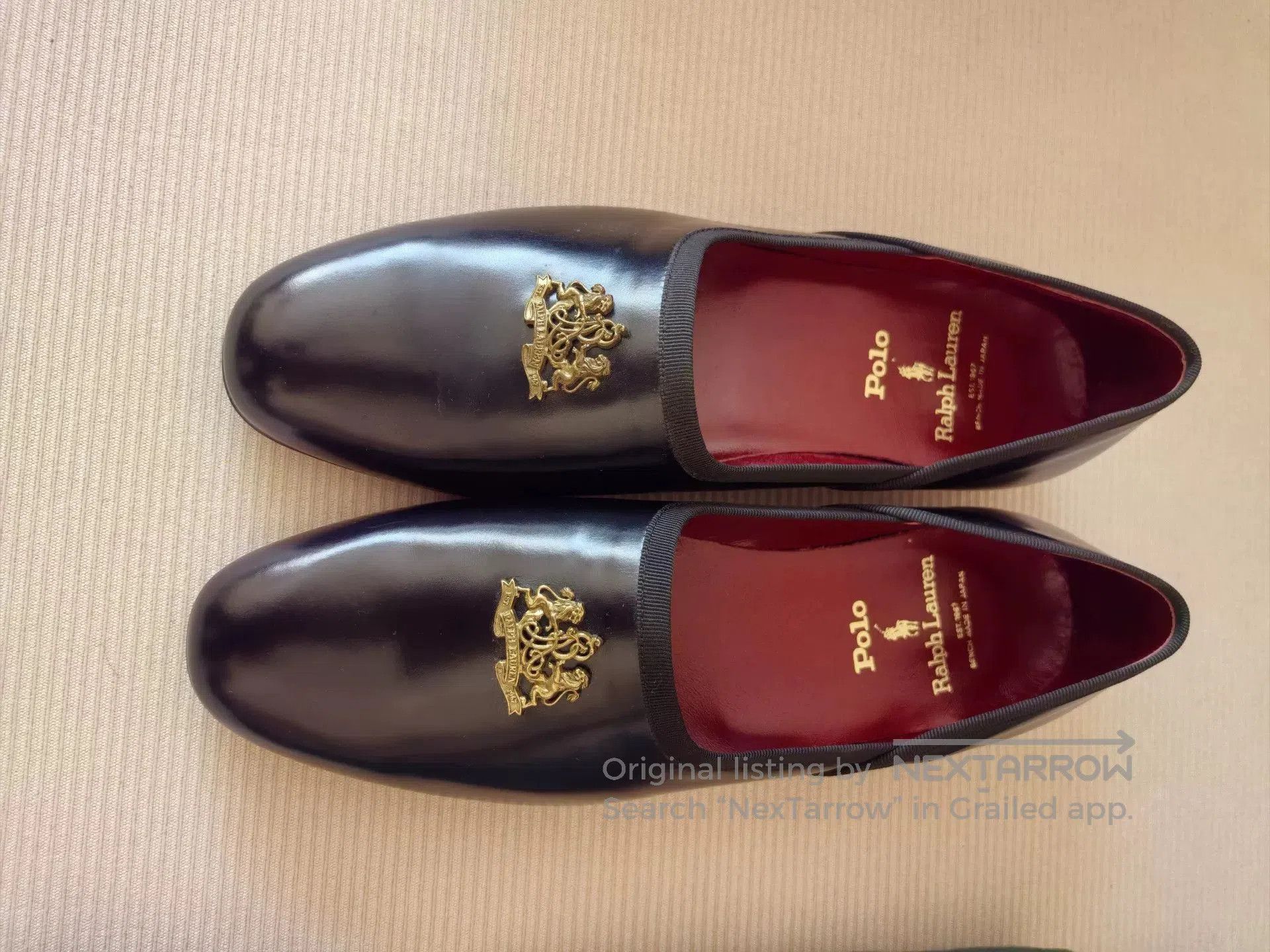 Black Leather Loafers by Polo Ralph Lauren.