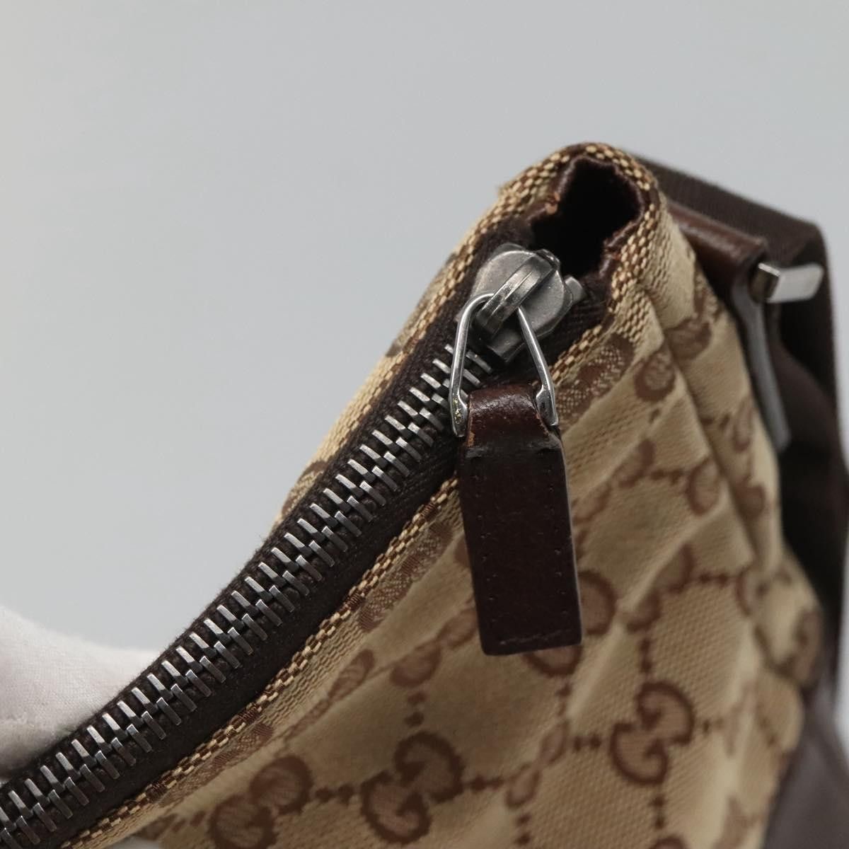 Gucci GUCCI GG Canvas Shoulder Bag Beige Silver Size ONE SIZE - 14 Thumbnail