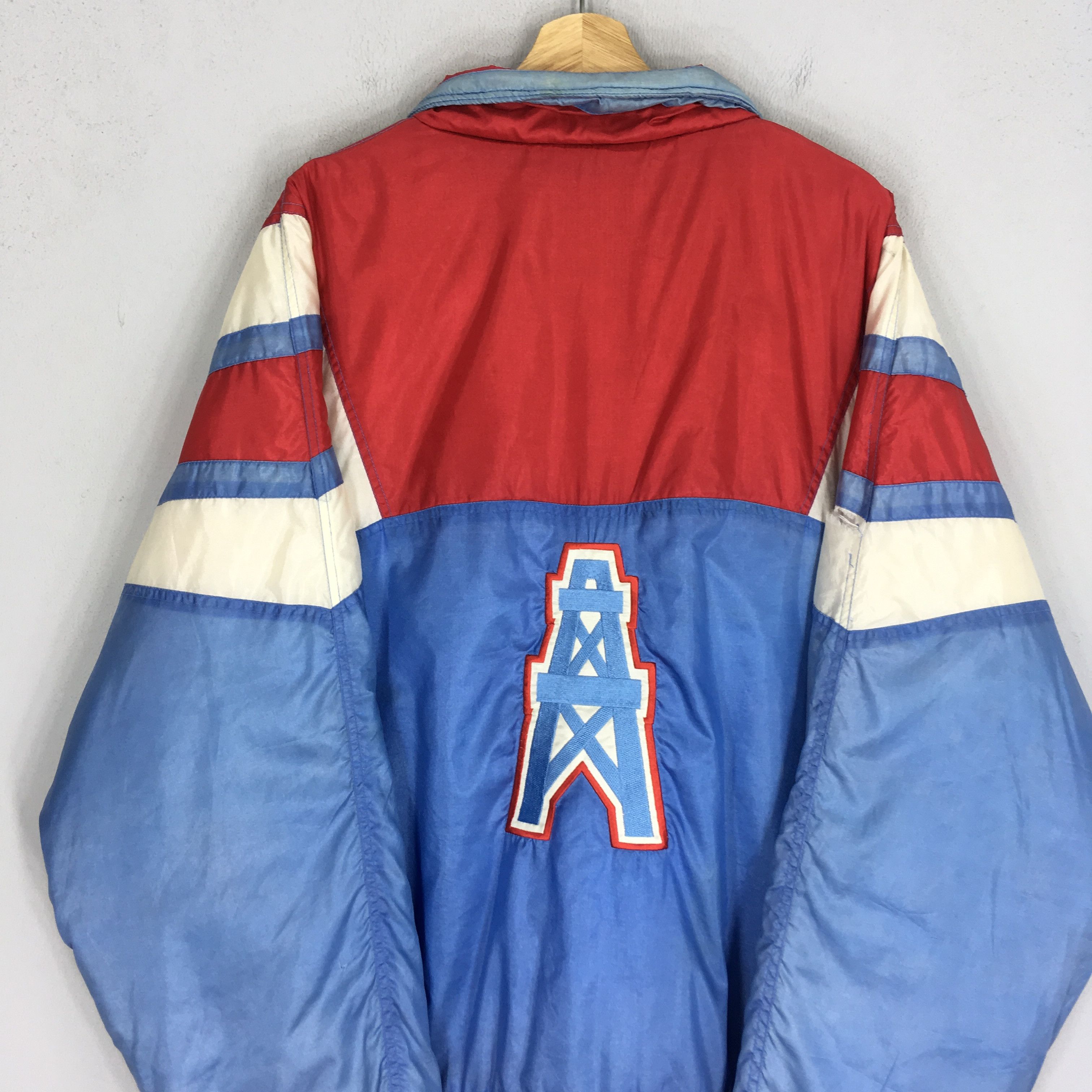 NFL Vintage 90's Houston Oilers NFL Football Sport Team Jacket Size US XXL / EU 58 / 5 - 7 Thumbnail
