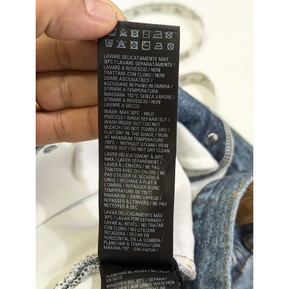 Balenciaga o1rshd1 Baggy Denim Jeans in Blue Size US 30 / EU 46 - 18 Thumbnail
