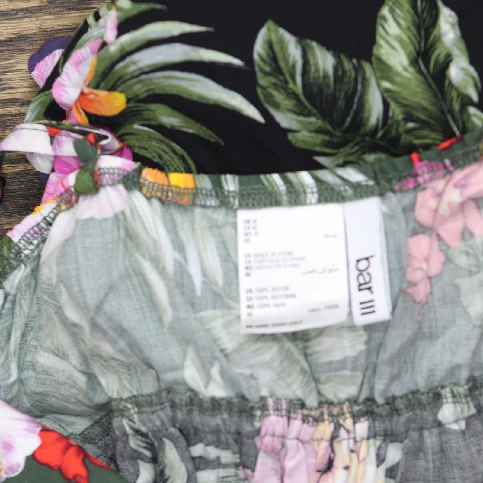 Bar III Nwt Bar Iii Womens Tiered Cover Up Mbth25834 Multi Black M Size ONE SIZE - 4 Thumbnail