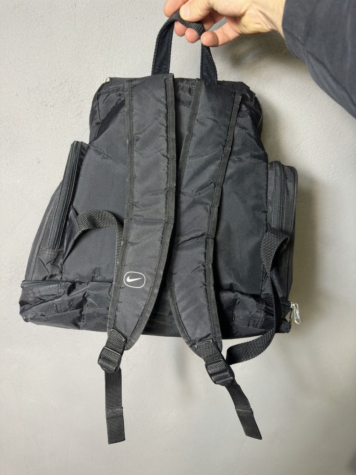 Nike × Vintage Nike Vintage 90s Y2K Black Backpack Size ONE SIZE - 4 Thumbnail