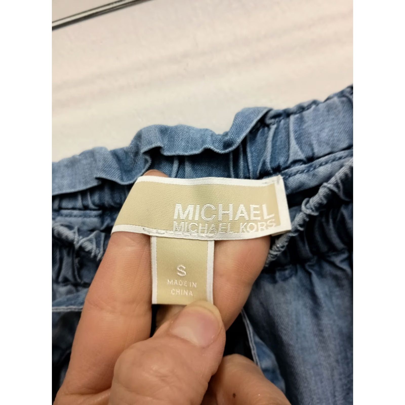 Michael Kors Michael Michael Kors Pants Womens Small Blue Chambray Wide Leg Resort BOHO Size 28" / US 6 / IT 42 - 5 Thumbnail