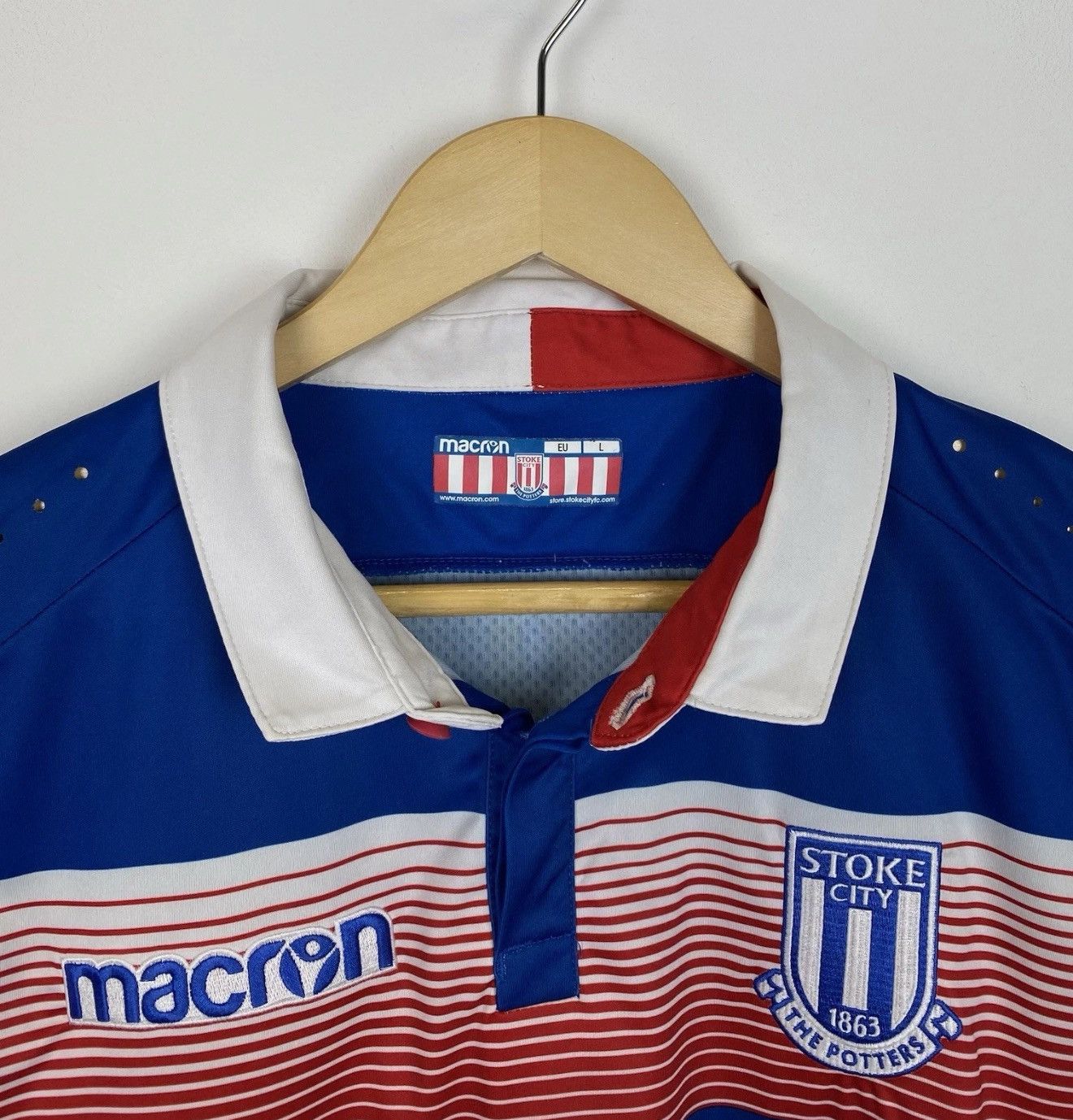 Other Stoke City 2017/2018 Away Football Shirt Soccer Jersey Blue Size US L / EU 52-54 / 3 - 3 Thumbnail