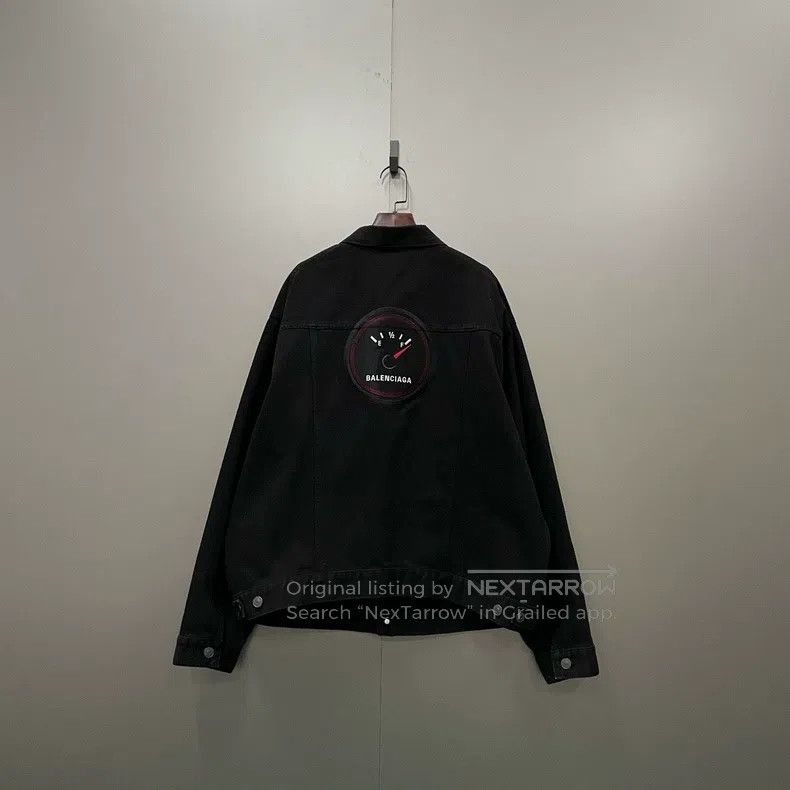 Balenciaga Balenciaga Clock Printed Letter Logo Denim Jacket Size US M / EU 48-50 / 2 - 2 Thumbnail