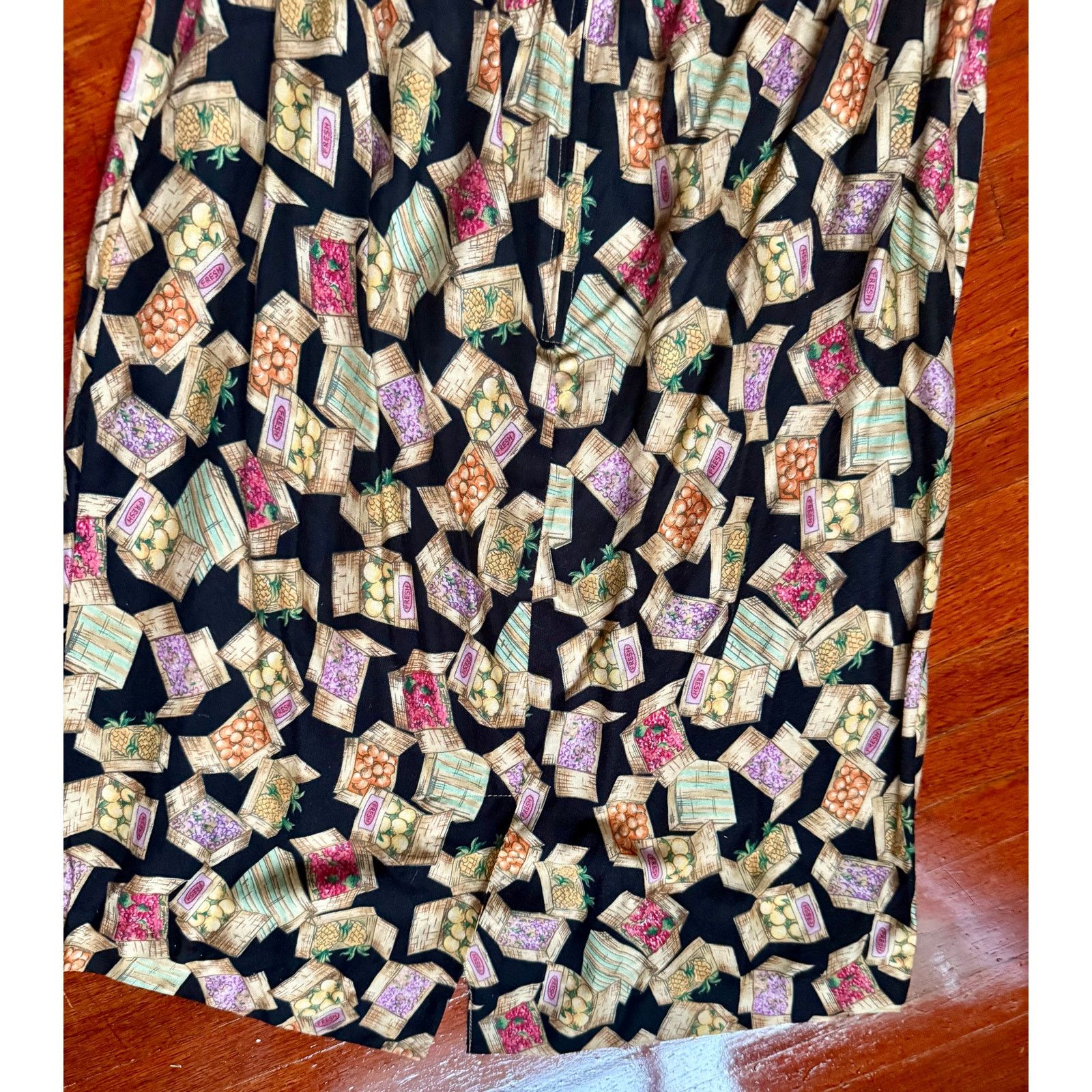 Vintage Vintage 90s Farmers Market Fruit Cut Out Mini Dress Small XS Size XS / US 0-2 / IT 36-38 - 8 Thumbnail