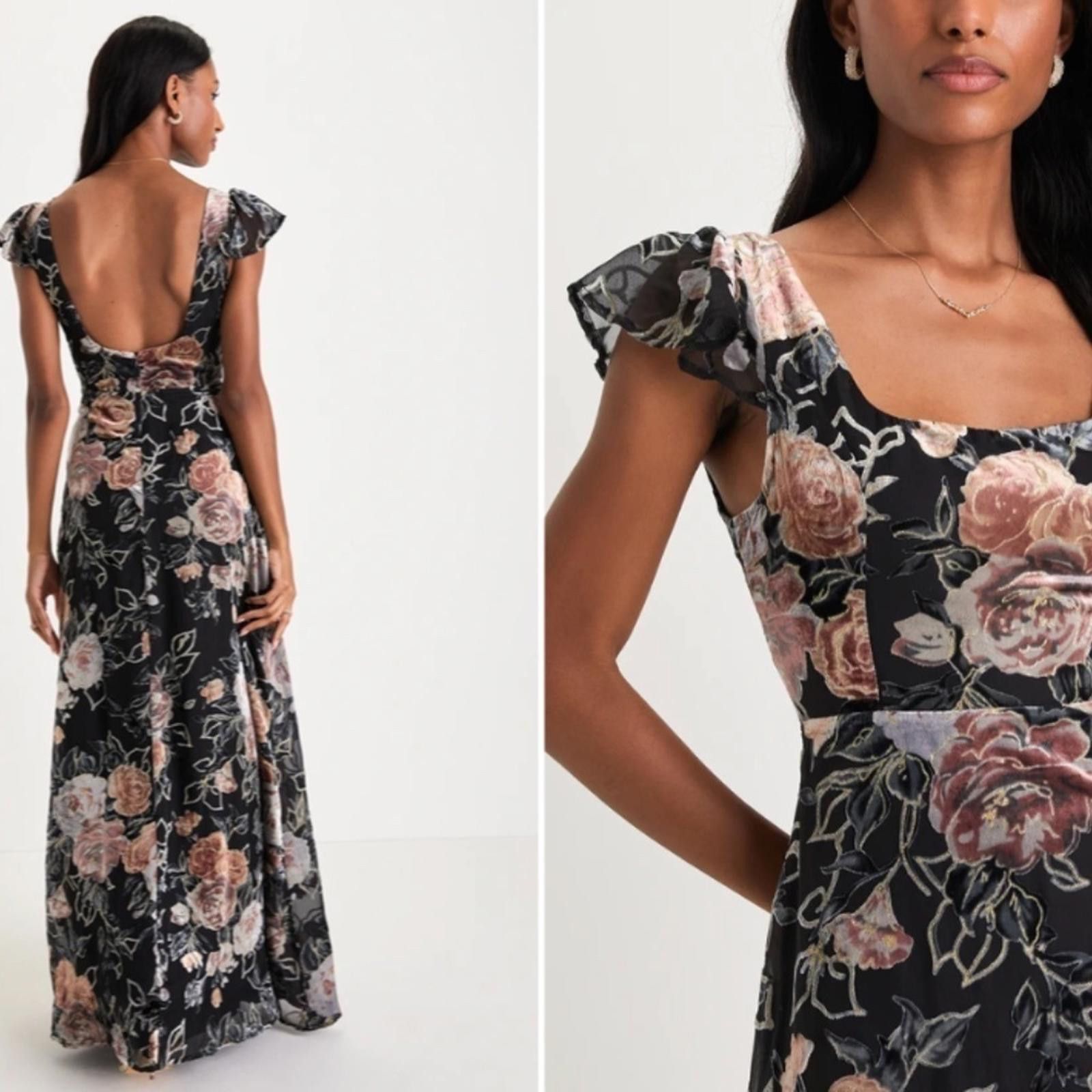 Lulus LULUS Romantic Sexy Elegant Floral Wedding Maxi Dress Size S / US 4 / IT 40 - 3 Thumbnail