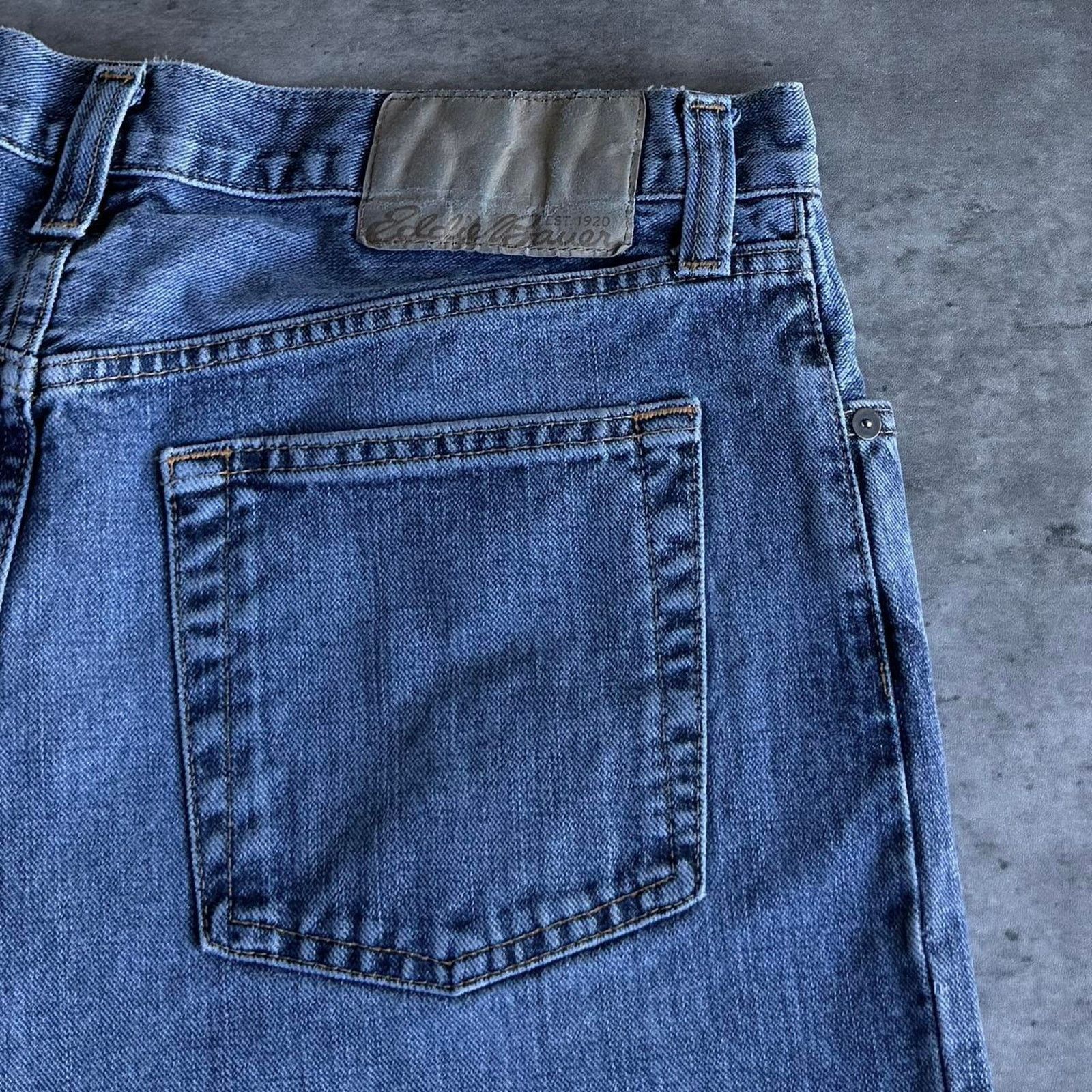 Eddie Bauer × Japanese Brand × Vintage Vintage Y2K Eddie Bauer Essential Grunge Opium Denim Jeans Size US 33 - 3 Thumbnail