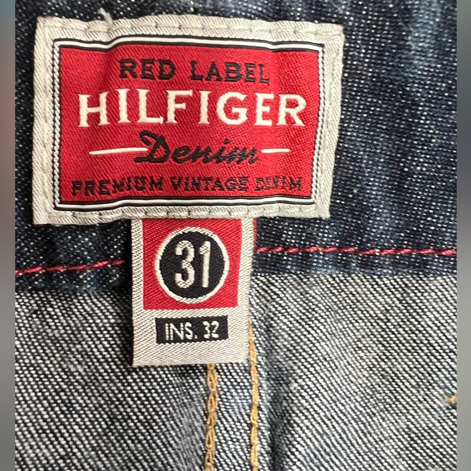Tommy Hilfiger VTG Tommy Hilfiger "Red Label" Y2K Skater 31x32 Baggy Jeans Size US 31 - 11 Thumbnail