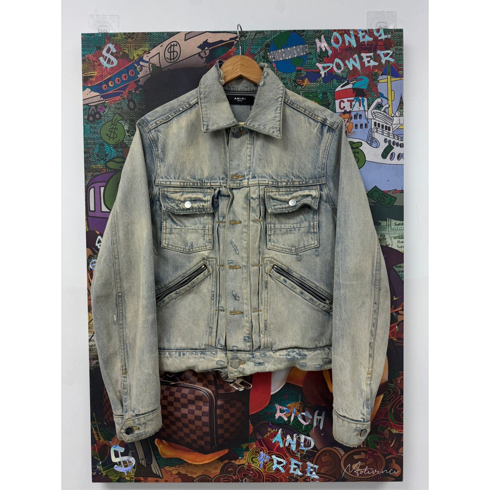 Amiri Amiri Distressed Jean Jacket Vintage Wash Used Medium Size US M / EU 48-50 / 2 - 1 Thumbnail