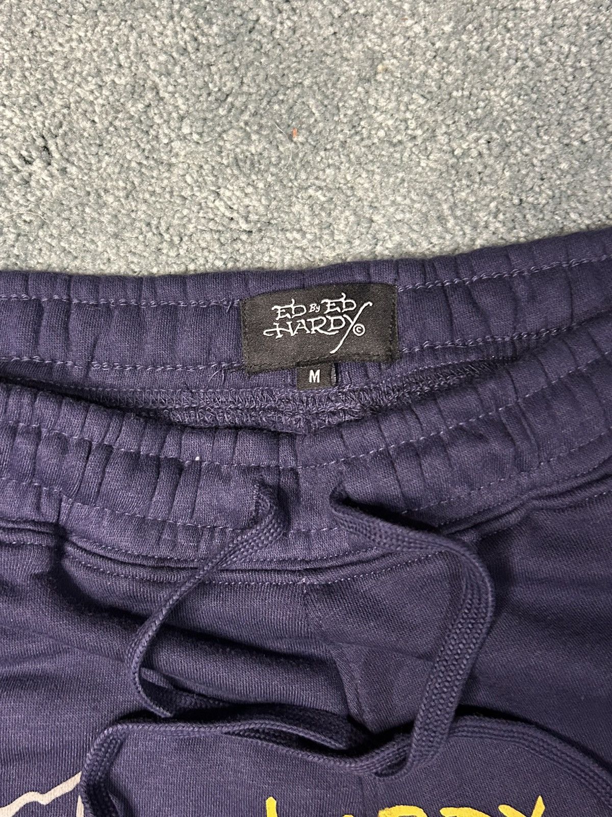 Ed Hardy NWT Mens Ed Hardy Navy Blue Fleece Bulldog Graphic Shorts Size US 32 / EU 48 - 3 Thumbnail