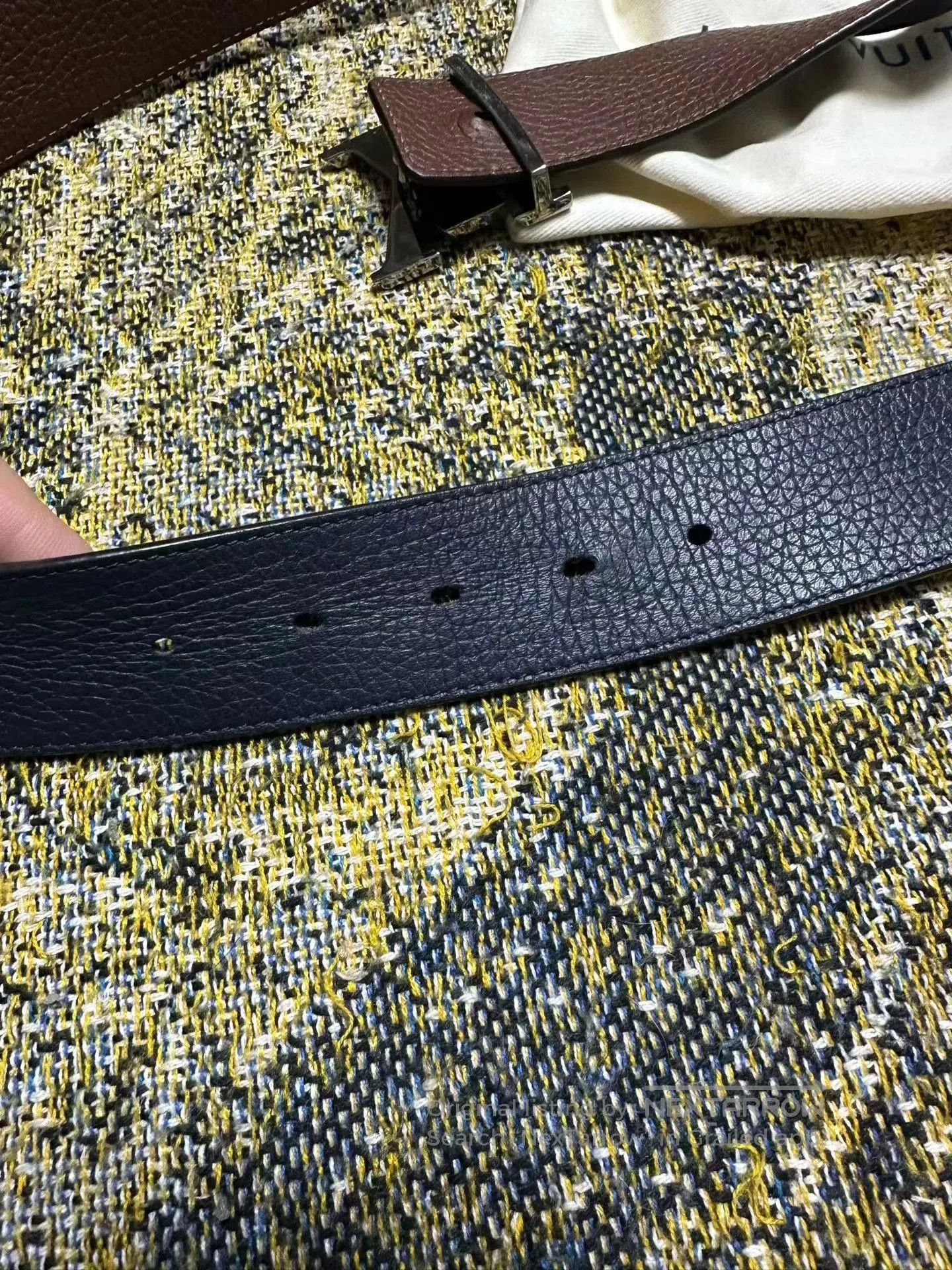 Louis Vuitton Multi-Color Leather Belt with Metal Buckle. Size ONE SIZE - 4 Thumbnail
