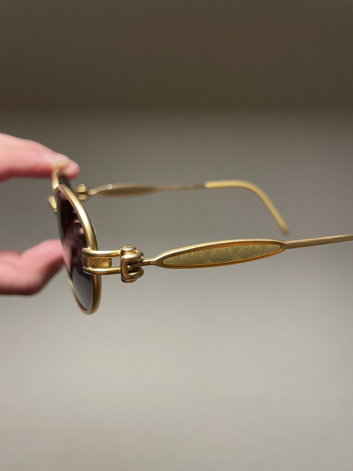 Jean Paul Gaultier Jean Paul Gaultier OVAL SUNGLASSES STEAM PUNK VINTAGE Size ONE SIZE - 4 Thumbnail