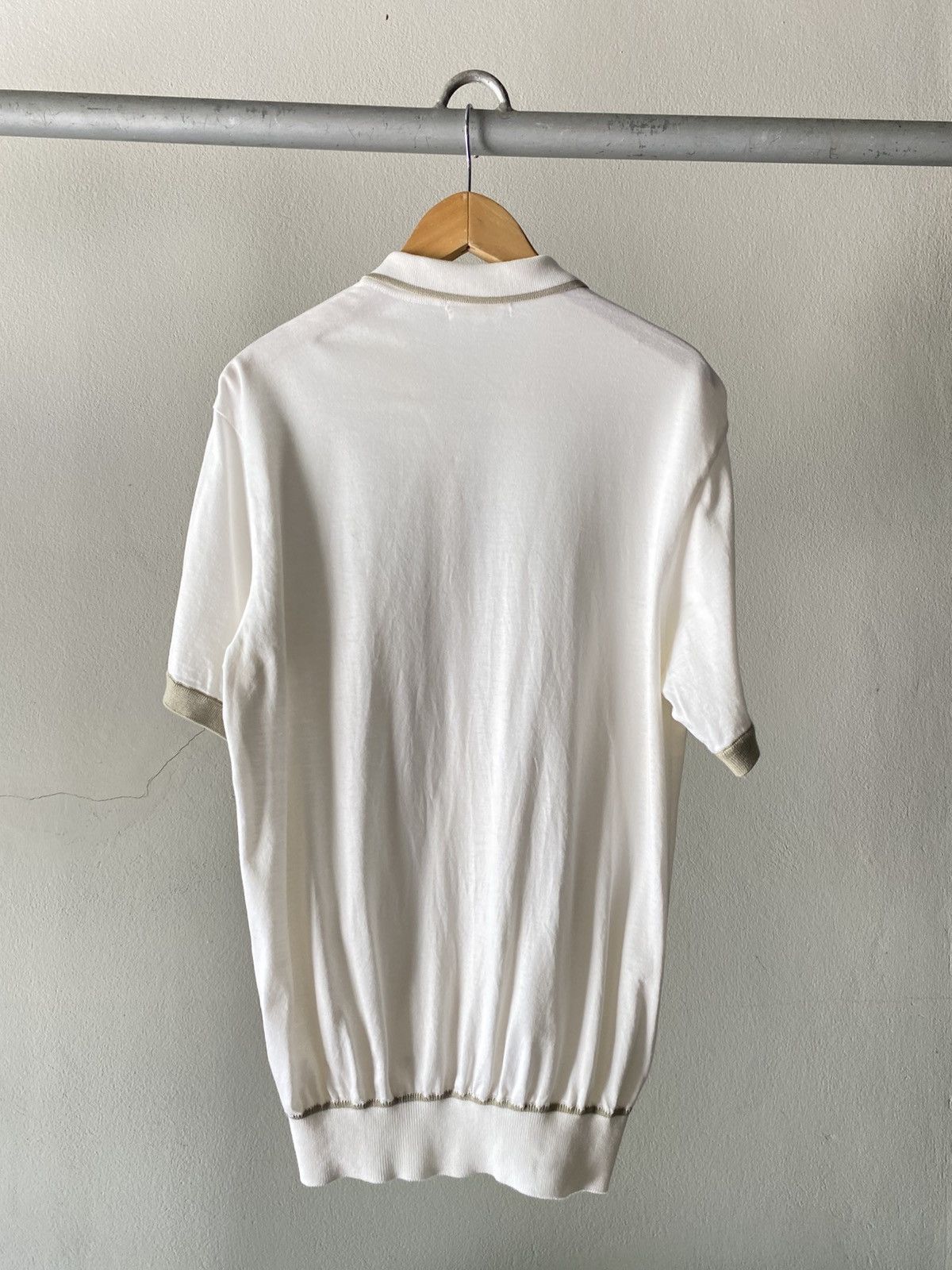 Nina Ricci NINA RICCI Sports PARIS Vintage White Knit Top Size L / US 10 / IT 46 - 2 Thumbnail