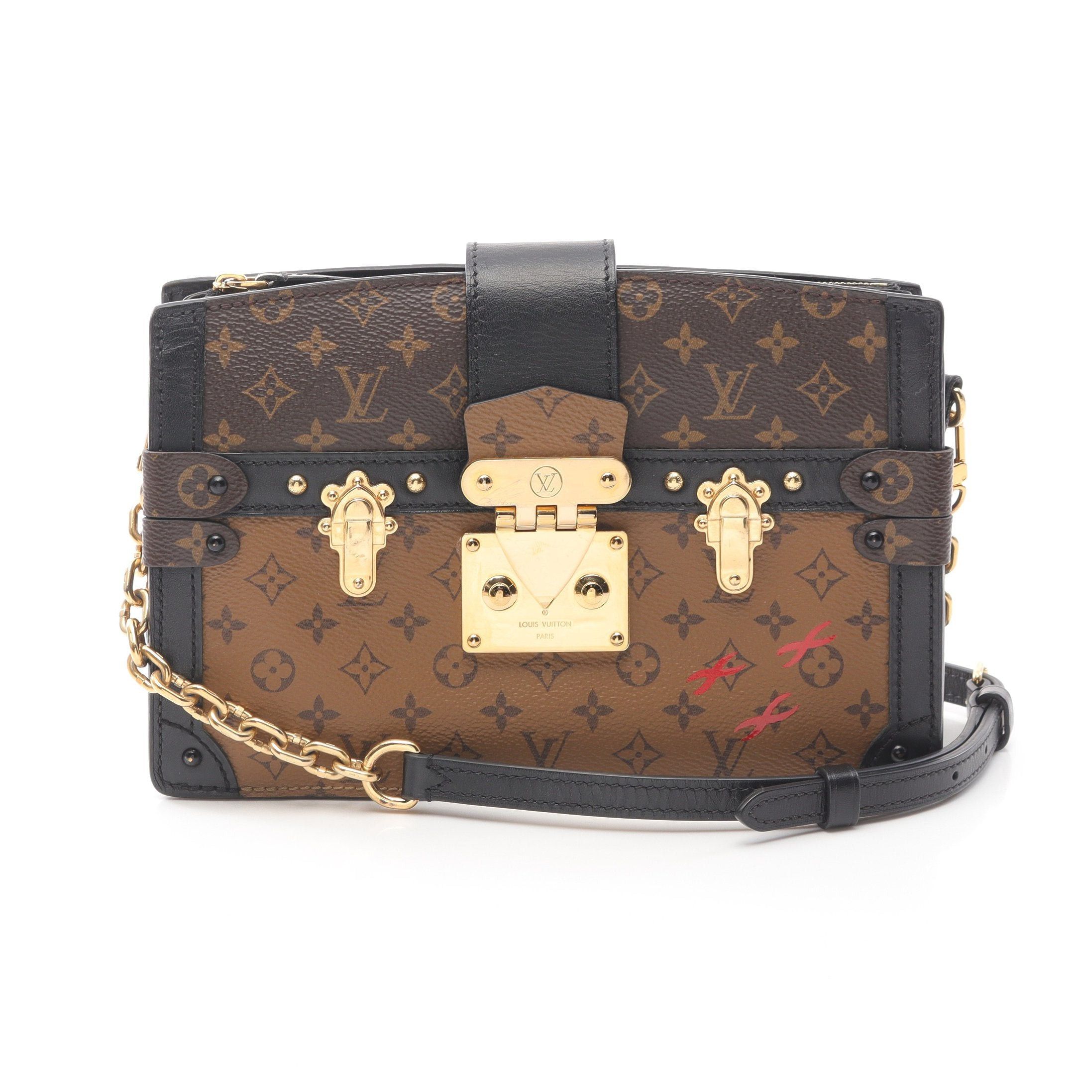 Louis Vuitton Louis Vuitton Trunk Clutch Monogram Reverse Shoulder Bag Leather Brown Black Size ONE SIZE - 1 Thumbnail