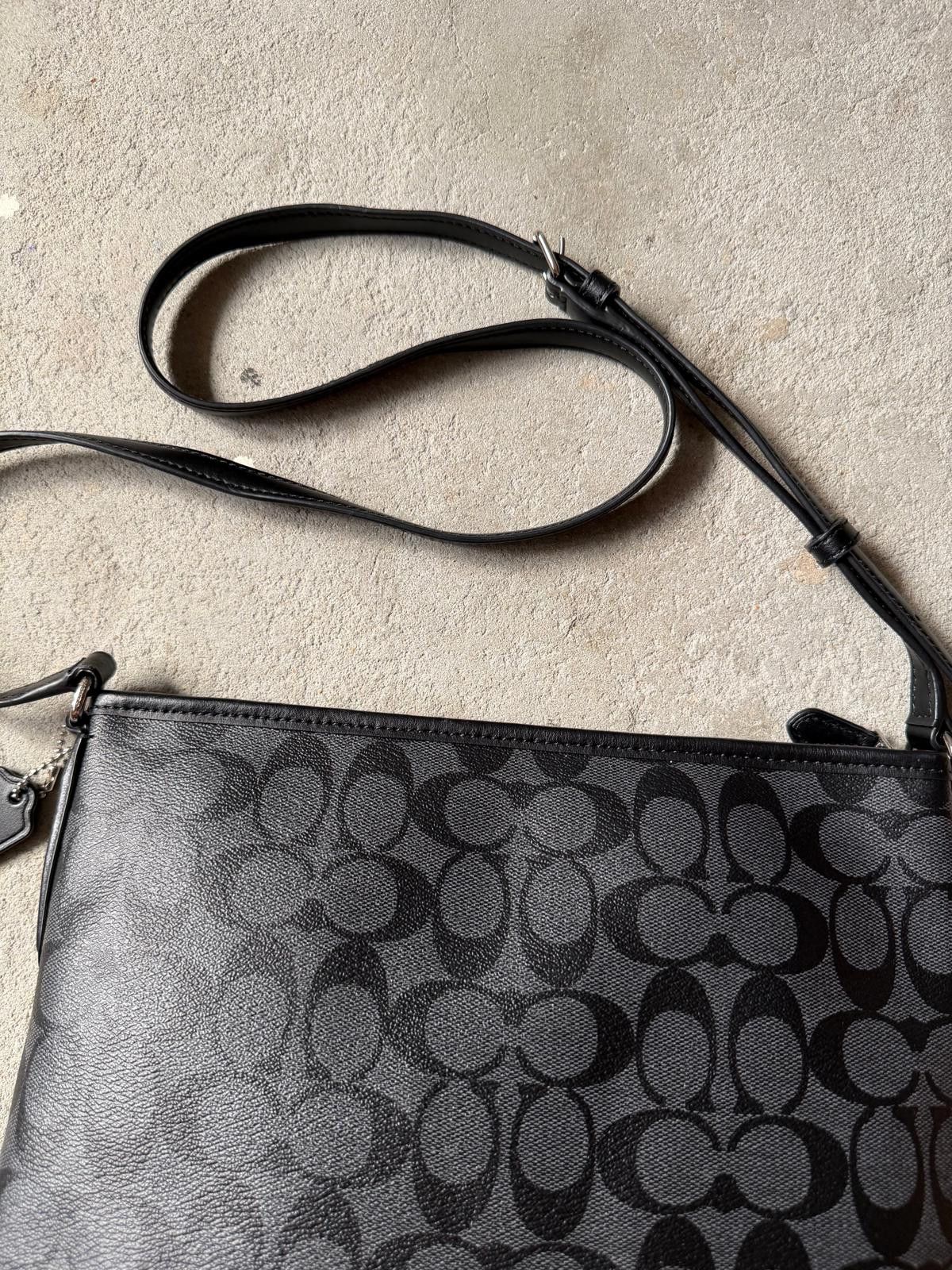 Coach Coach Signature PVC Messenger Bag Black/Grey Size ONE SIZE - 7 Thumbnail