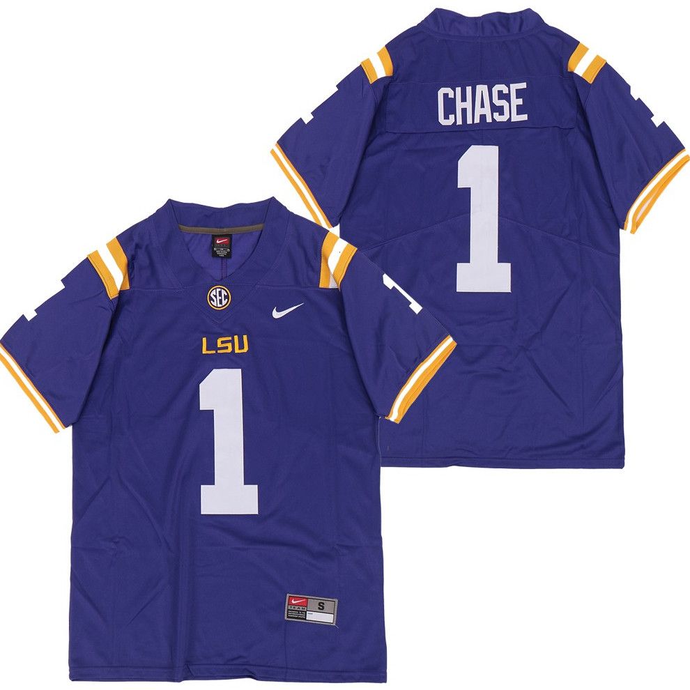 Other Men's LSU Tigers #1 JaMarr Chase Purple Jersey Size US S / EU 44-46 / 1 - 1 Thumbnail