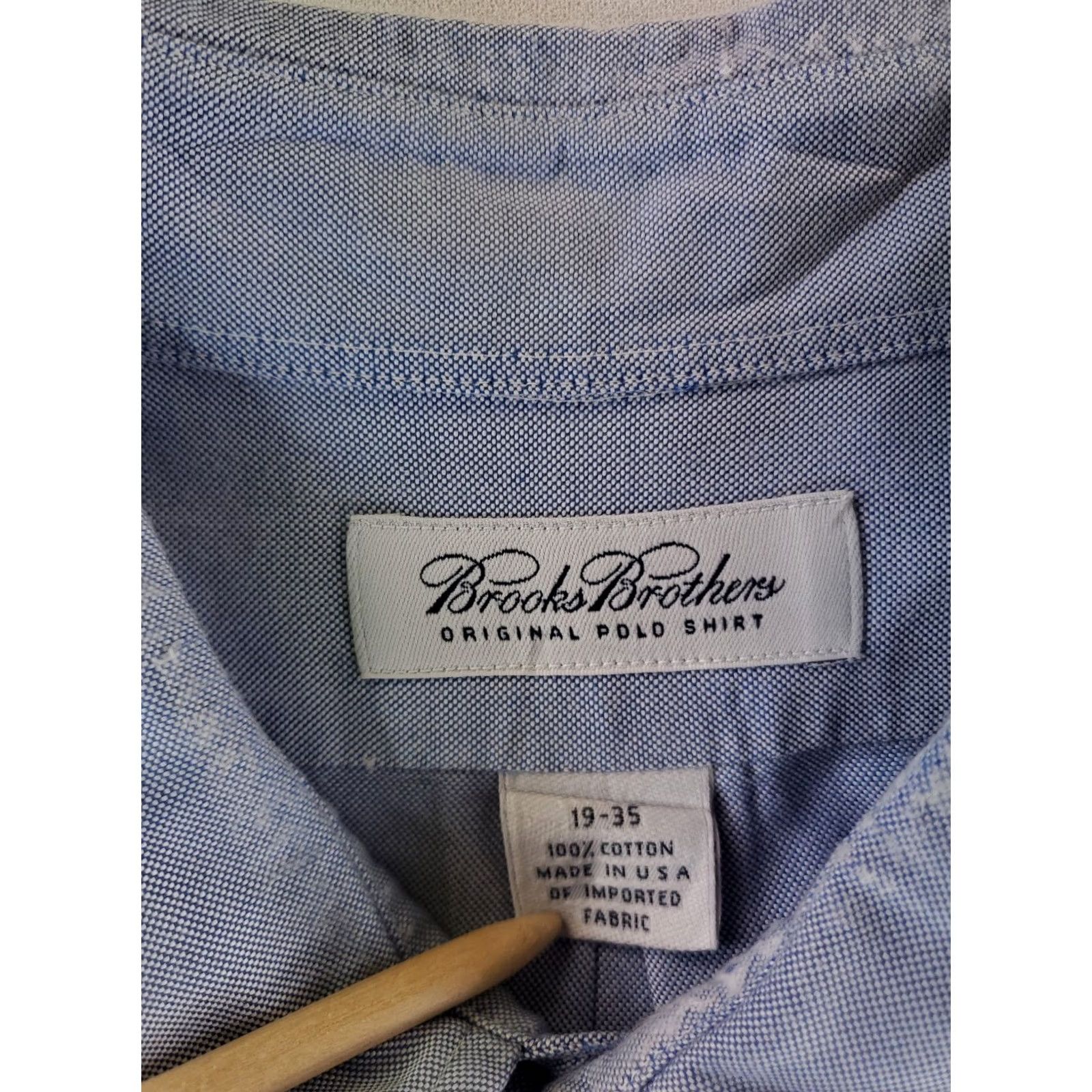 Brooks Brothers Brooks Brothers Shirt Button Down OCBD Blue Made USA Mens 3XL 19-35 Long Sleeve Big & Tall Men Size US XXL / EU 58 / 5 - 3 Thumbnail