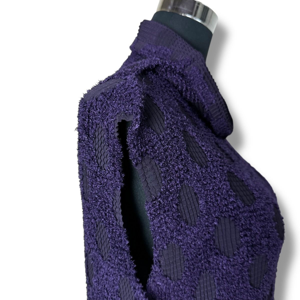 Issey Miyake 80’s SAMPLE IsseyMiyake Pleated Mesh Mini Dress Size ONE SIZE - 6 Thumbnail